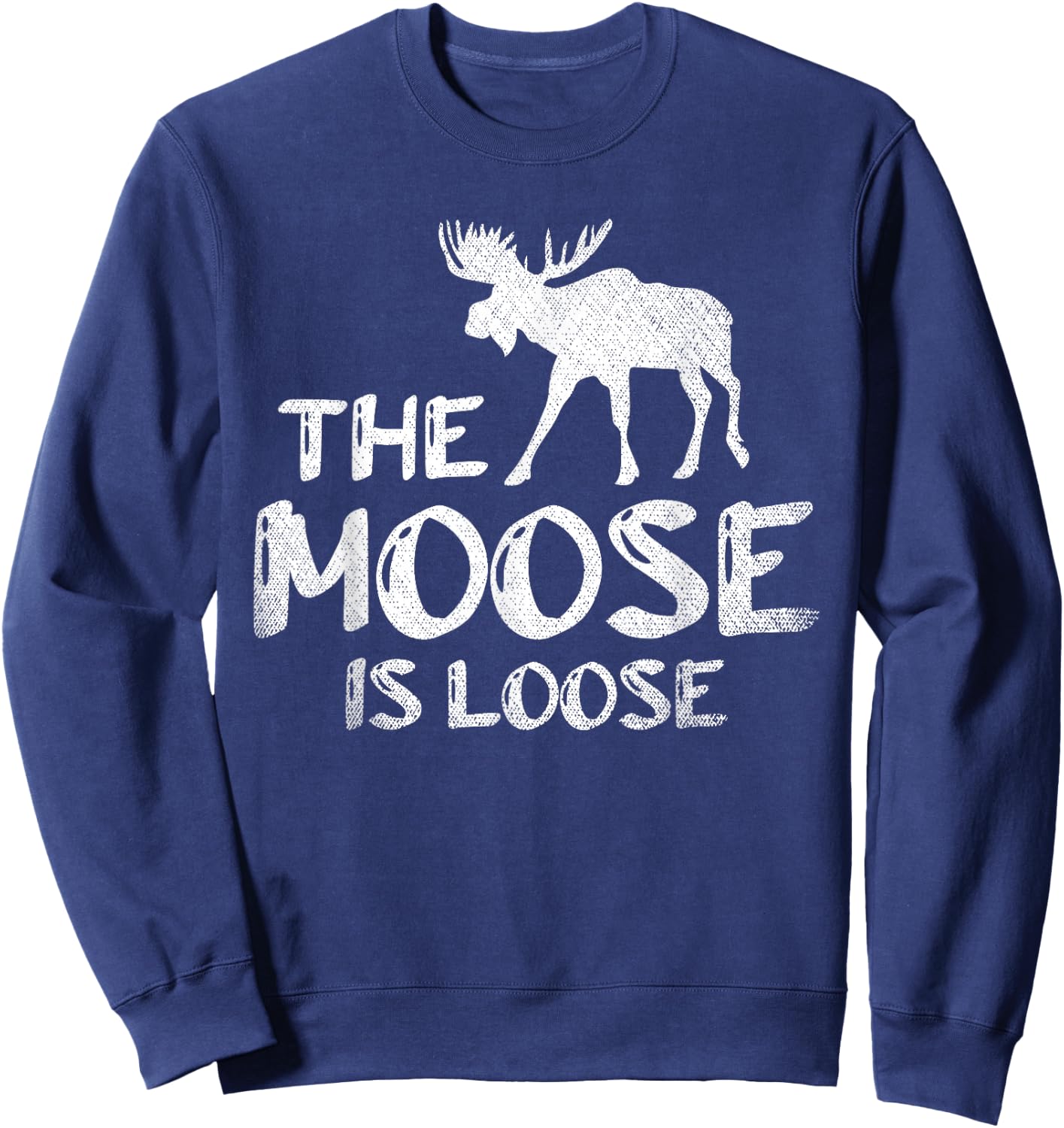 Sweden Wild Animal Scandinavia Forest Animal Funny Moose Sweatshirt - Sweatshirt | Navy