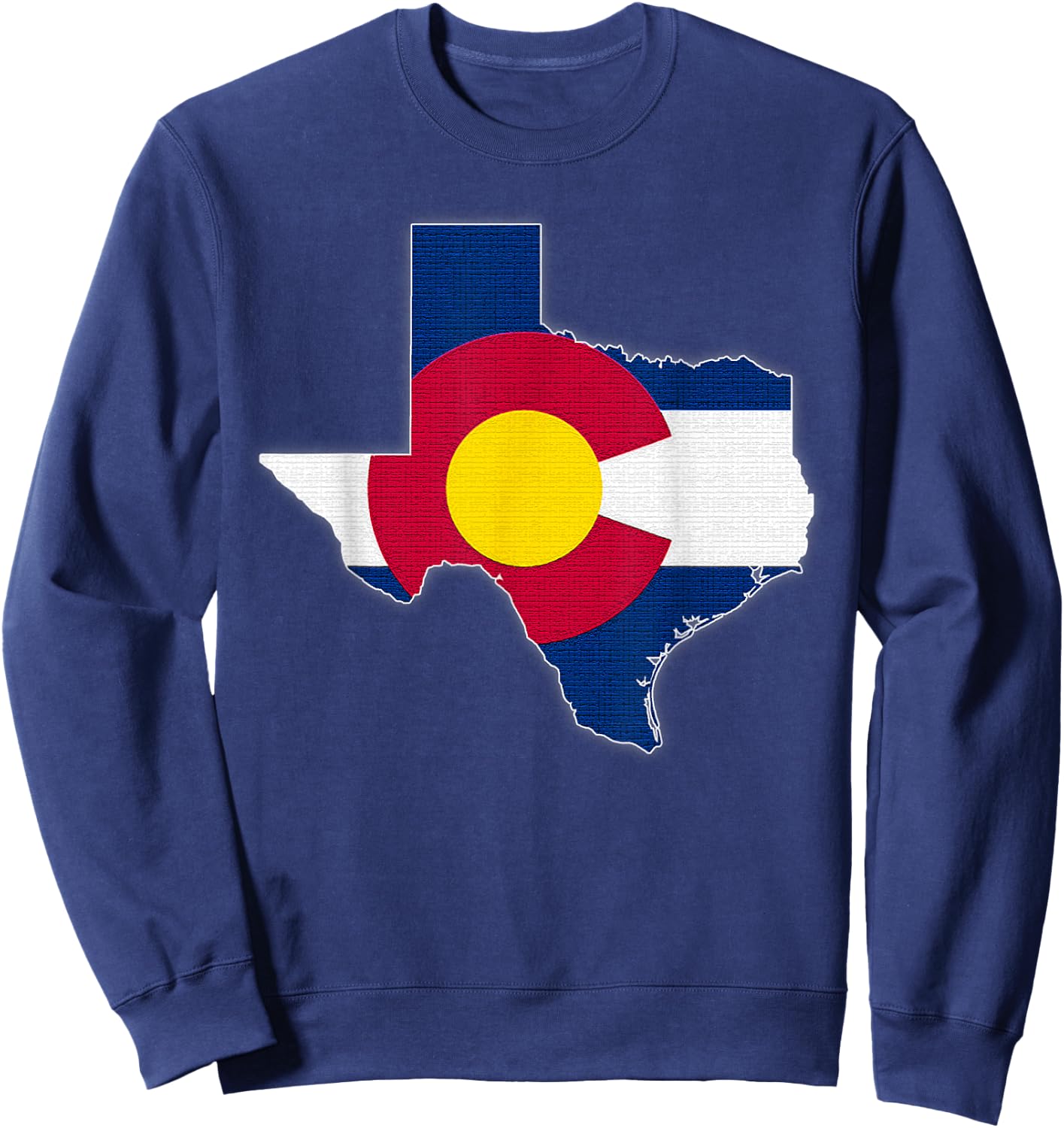 TEXAS STATE MAP COLORADO CO Flag Roots Men Women Gift Sweatshirt - Sweatshirt | Navy