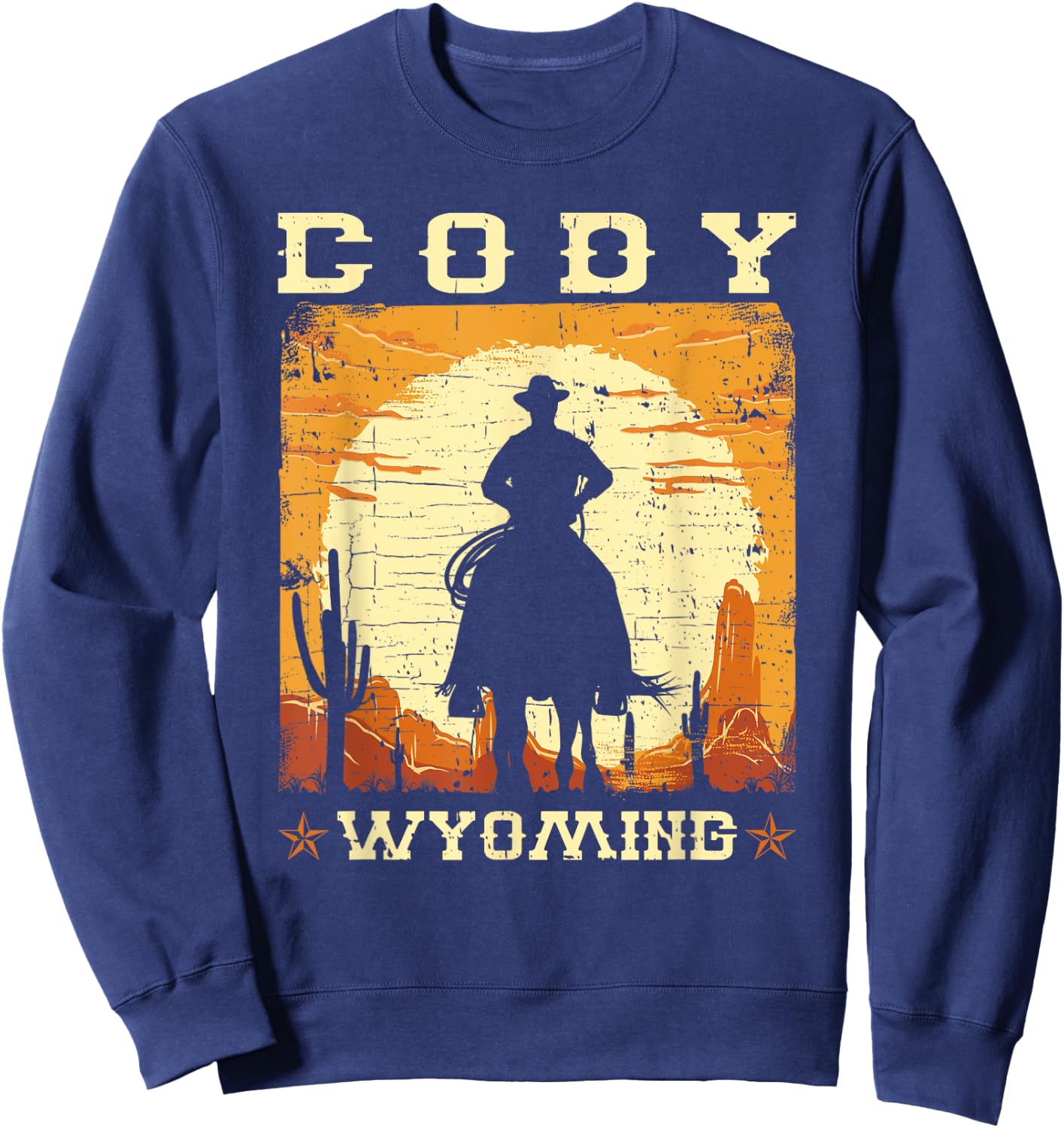 Cody Wyoming WY Western Country Cowboy Sweatshirt - Sweatshirt | Navy