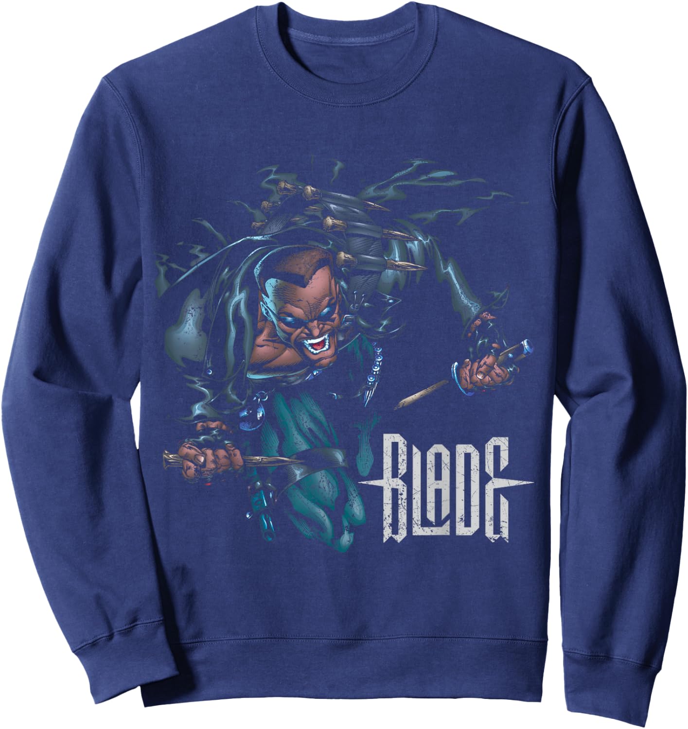 Marvel Blade Eric Brooks Comic Book Sweatshirt - Sweatshirt | Navy