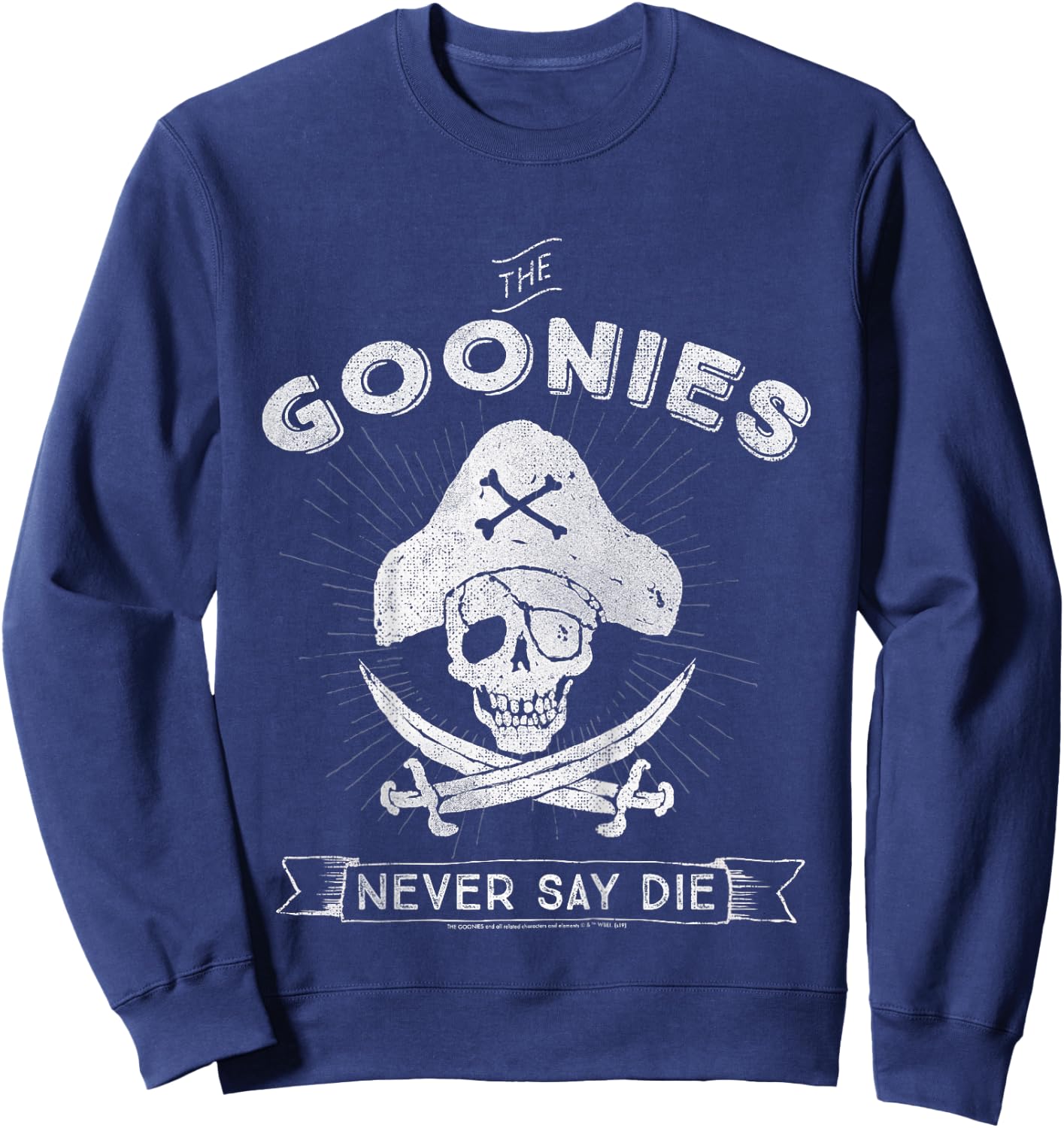 Kids The Goonies Never Say Die Pirate Captain Logo Sweatshirt - Sweatshirt | Navy