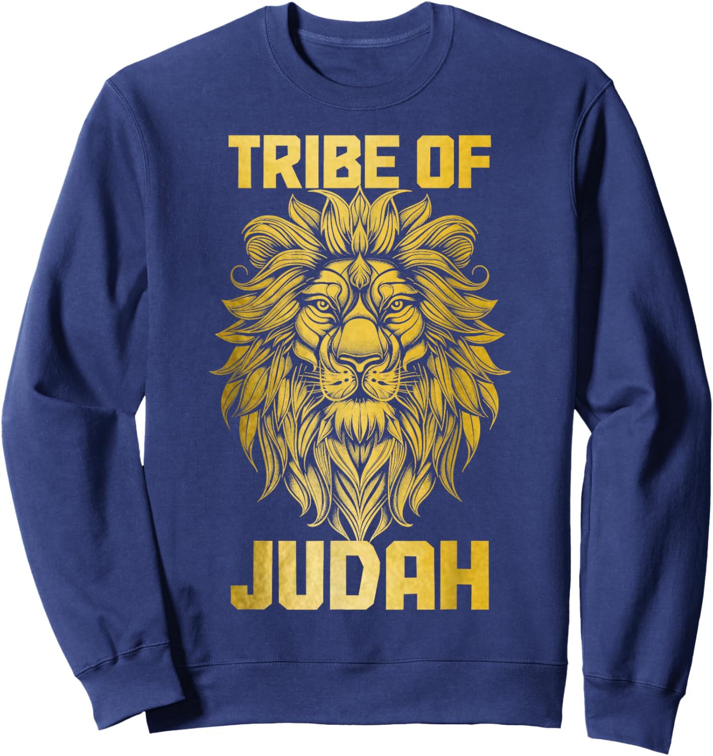Lion Of Judah Tribe Hebrew Israelite Christian Jewish YHWH Sweatshirt - Sweatshirt | Navy