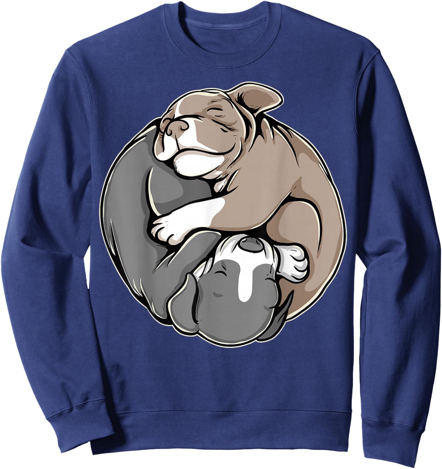 Pitbull Puppies Yin Yang For Pibble Mom Sweatshirt - Sweatshirt | Navy