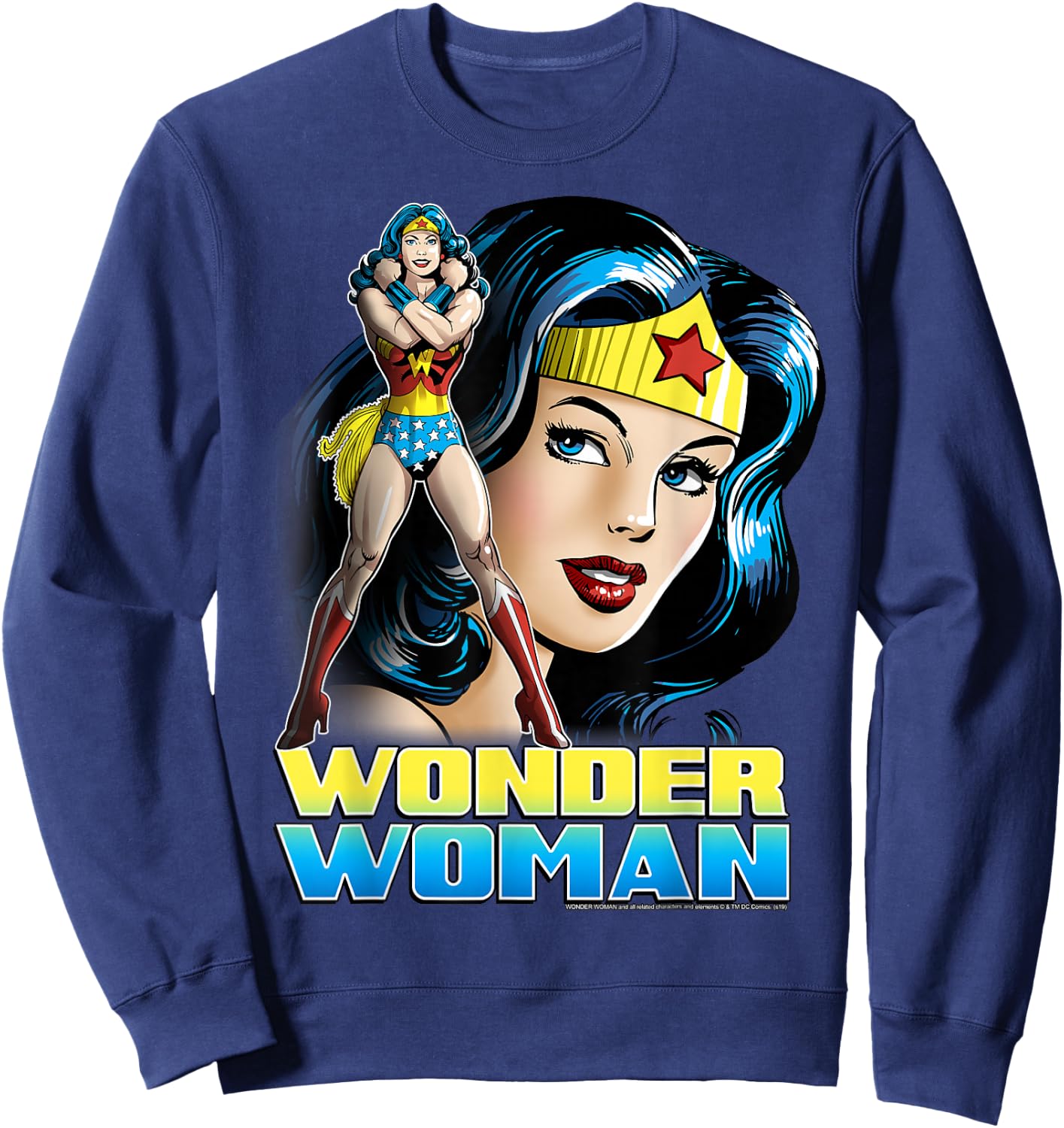 DC Comics Wonder Woman Classic Portrait Sweatshirt - Sweatshirt | Navy