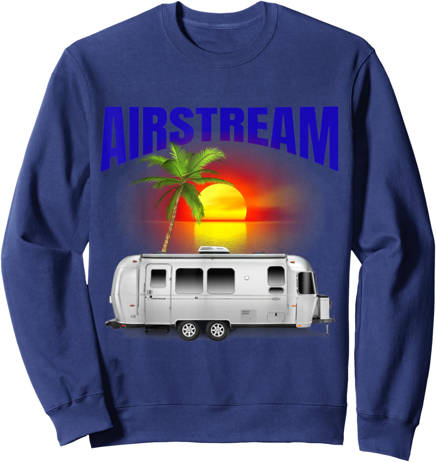 The perfect retro Airstream camping trailer . Sweatshirt - Sweatshirt | Navy