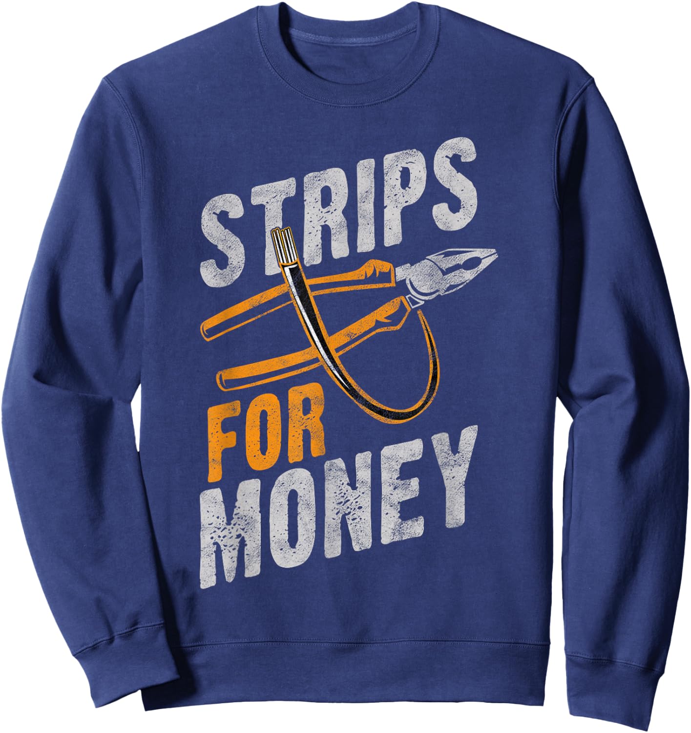 Powerline Electrical Father’s Day Electricians Gift Small Sweatshirt - Sweatshirt | Navy