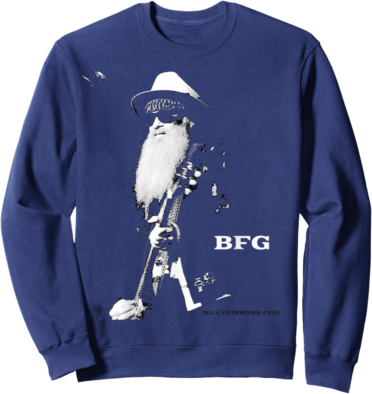 Official Billy F Gibbons of ZZ Top Live Sweatshirt - Sweatshirt | Navy