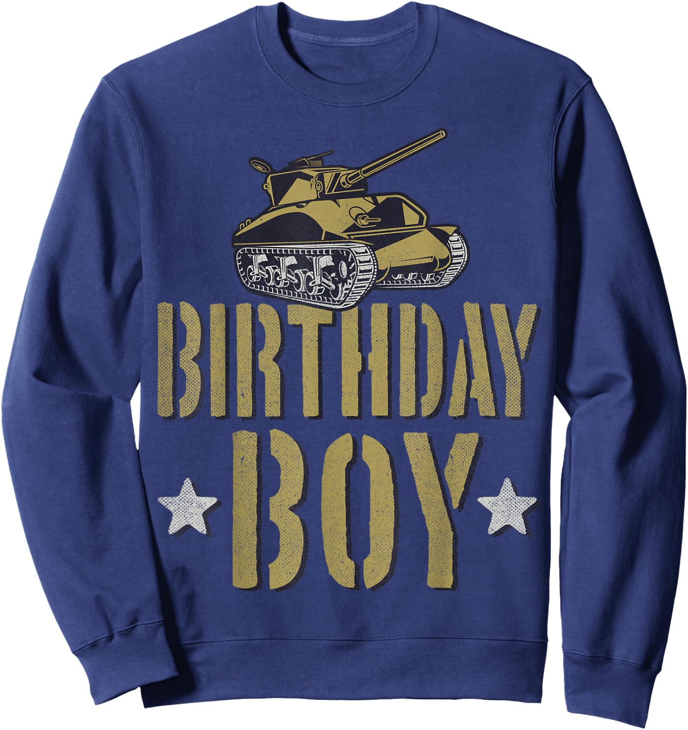 Army Party Birthday Boy Shirt Military Tank Boys Camo Sweatshirt - Sweatshirt | Navy