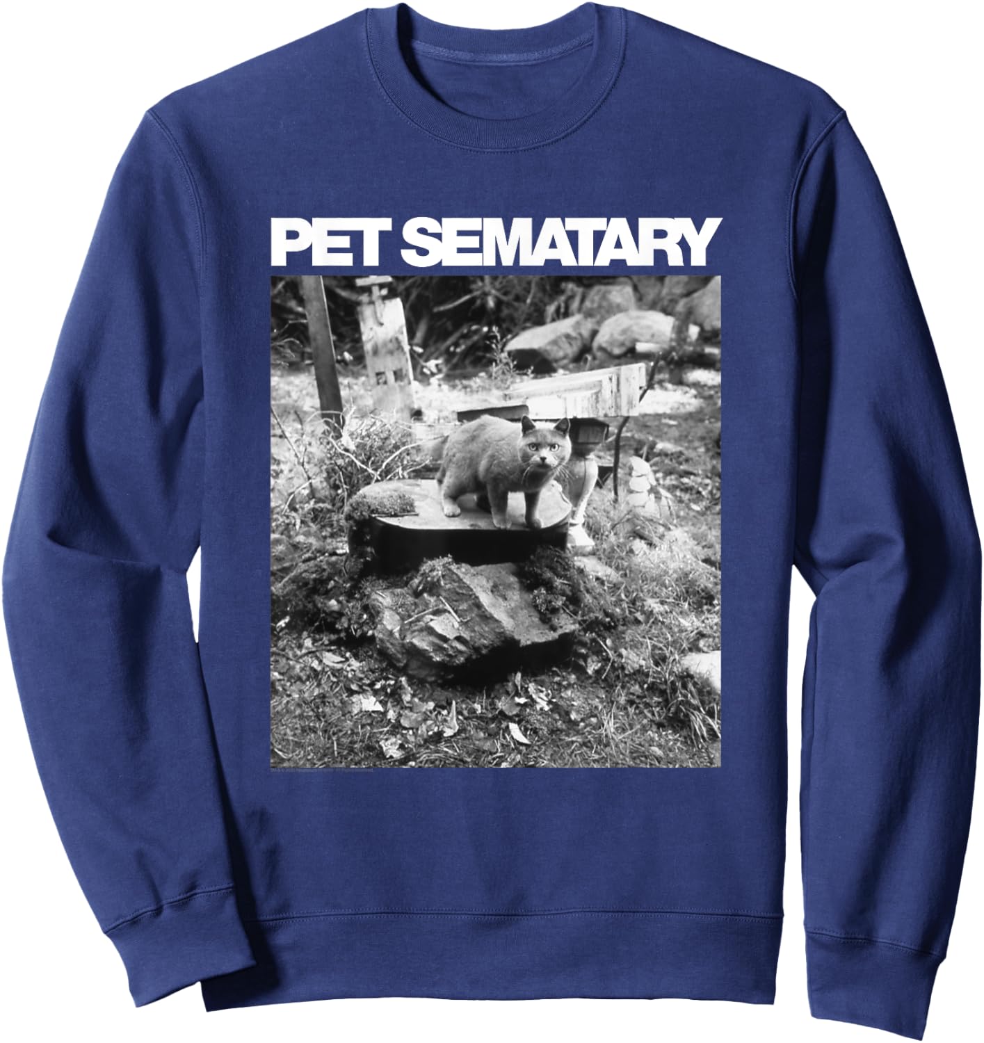 Pet Sematary Church on Grave Sweatshirt - Sweatshirt | Navy