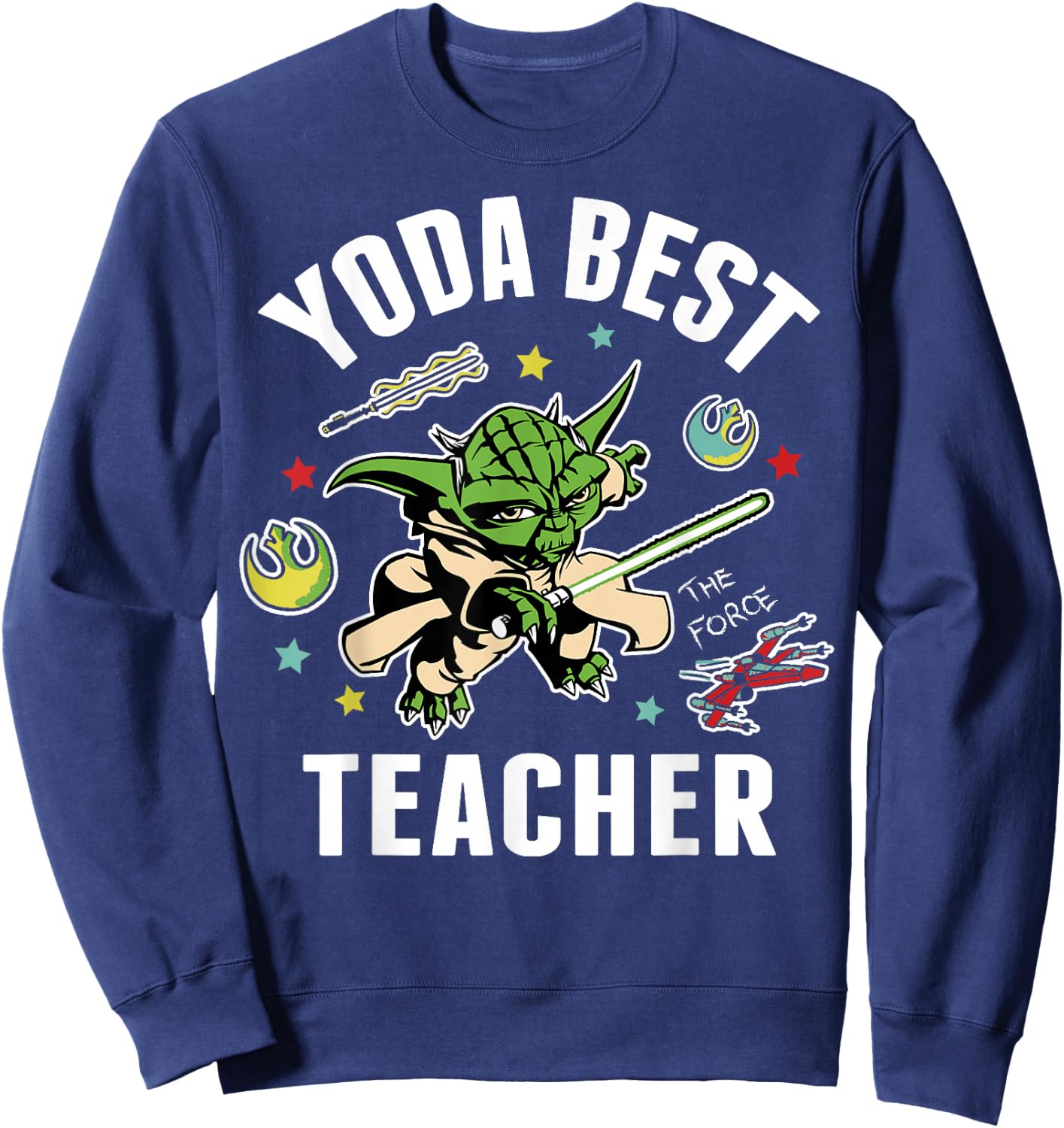 Star Wars Yoda Best Teacher Icons Sweatshirt - Sweatshirt | Navy