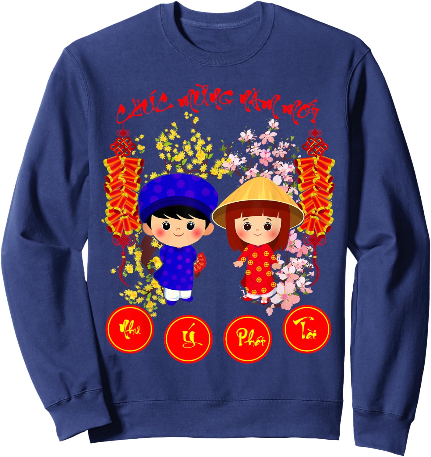 Chuc Mung Nam Moi 2026 Vietnamese Lunar New Year Sweatshirt - Sweatshirt | Navy
