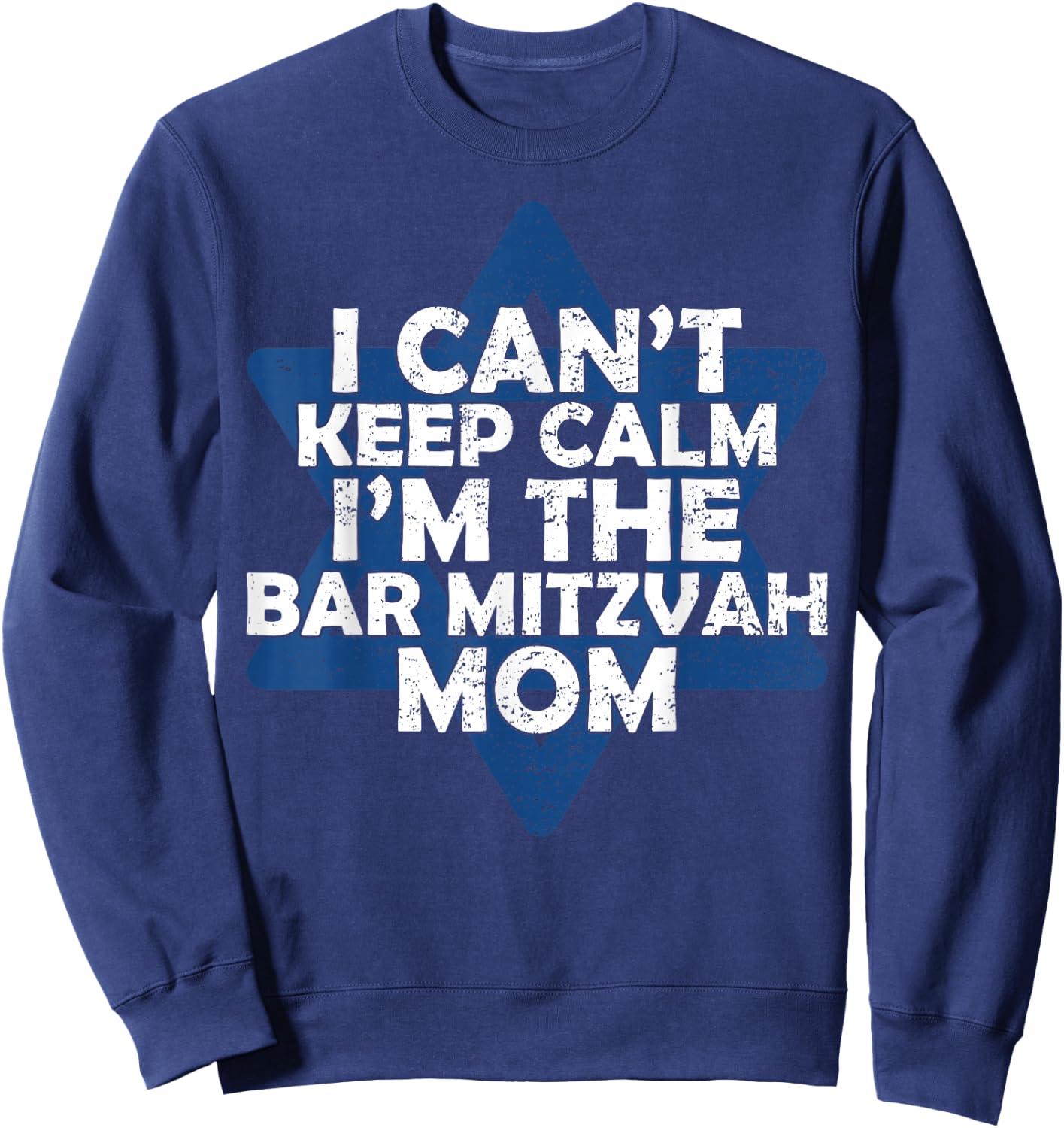 Magen David Jewish Mom Bar Mitzvah Sweatshirt - Sweatshirt | Navy