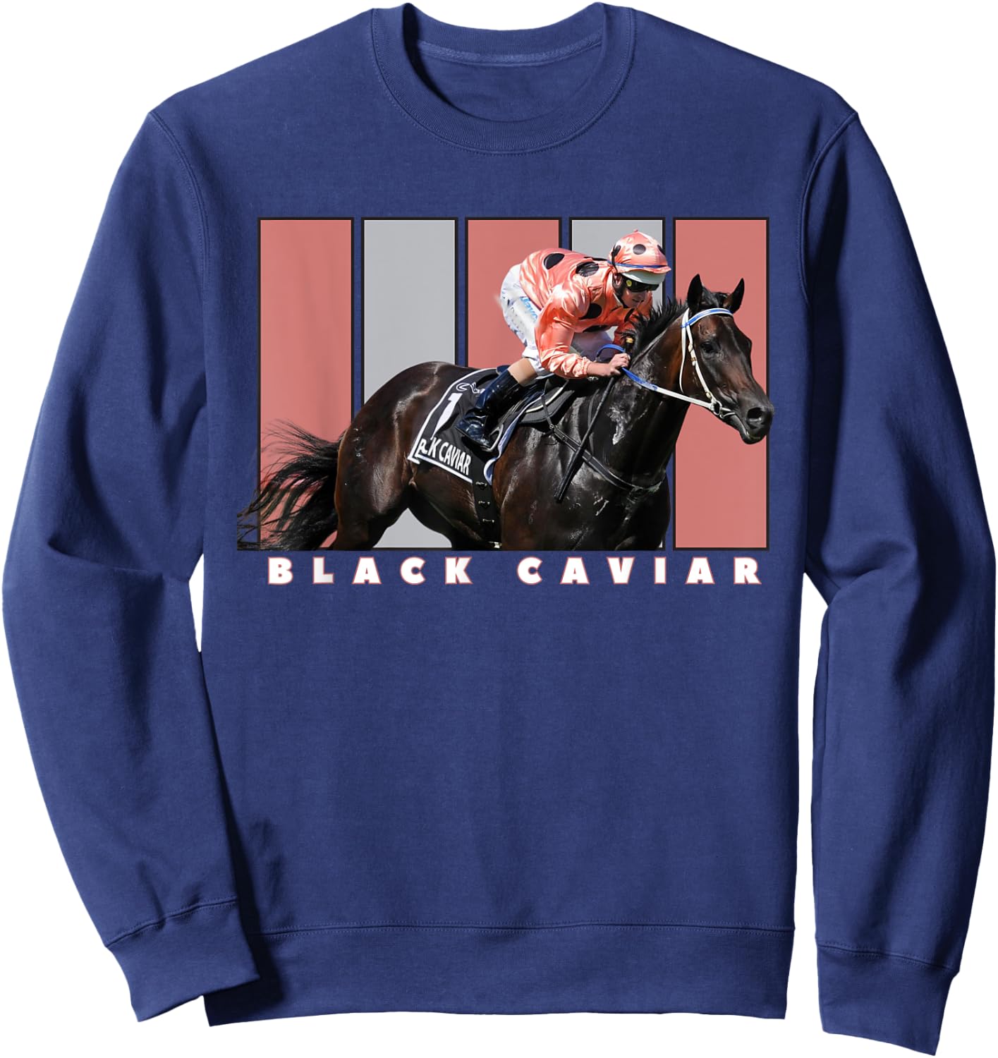 Black Caviar Horse, Horse Racing, Del Mar, Santa Anita Shirt Sweatshirt - Sweatshirt | Navy