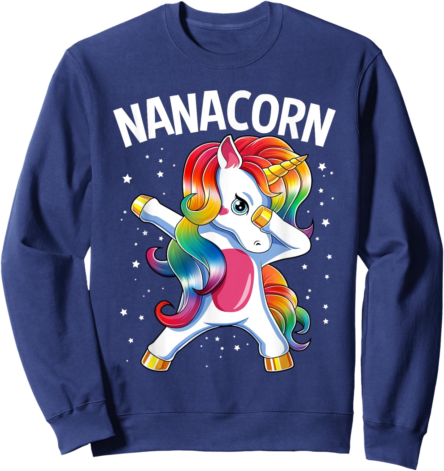Nanacorn Dabbing Unicorn Nana Mother's Day Sweatshirt - Sweatshirt | Navy