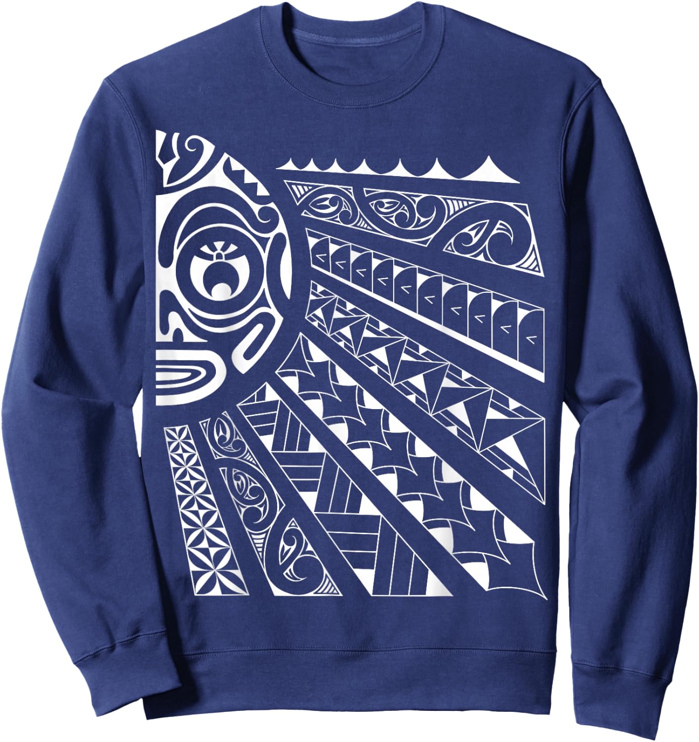 Polynesian tiki sun Sweatshirt - Sweatshirt | Navy