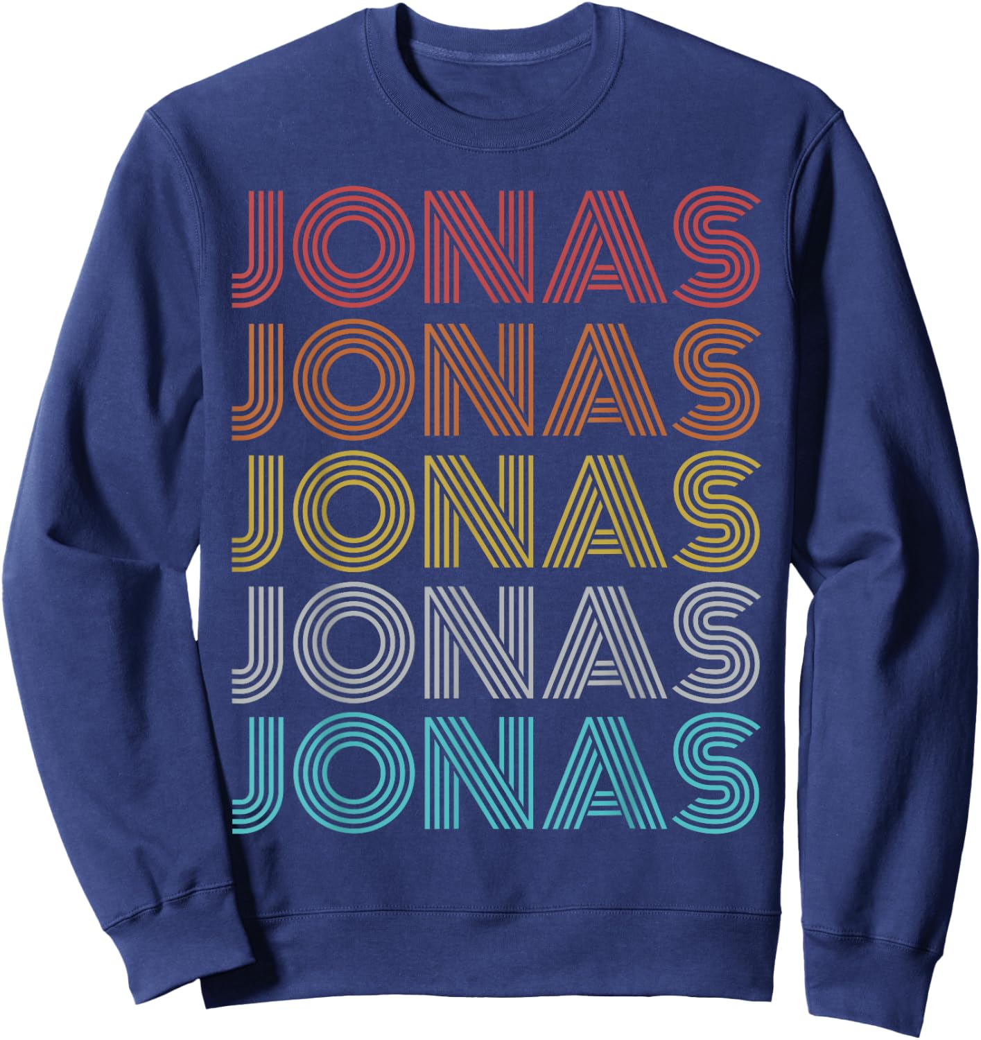 Jonas Shirt Retro Vintage Apparel -Adults and Kids Black Cotton 60% Polyester 40% Short Sleeve Small Classic Fit Spring, Summer Sweatshirt - Sweatshirt | Navy