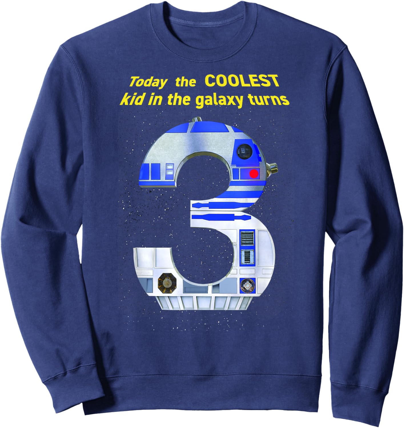 Star Wars R2 Cool Third Birthday Sweatshirt - Sweatshirt | Navy