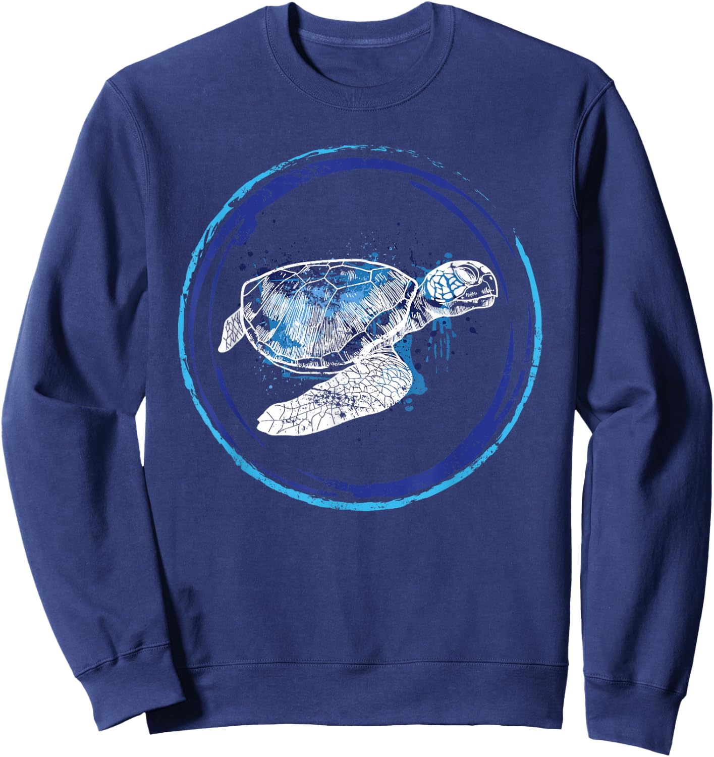 Ocean Animal Lover Gift Turtle Sweatshirt - Sweatshirt | Navy