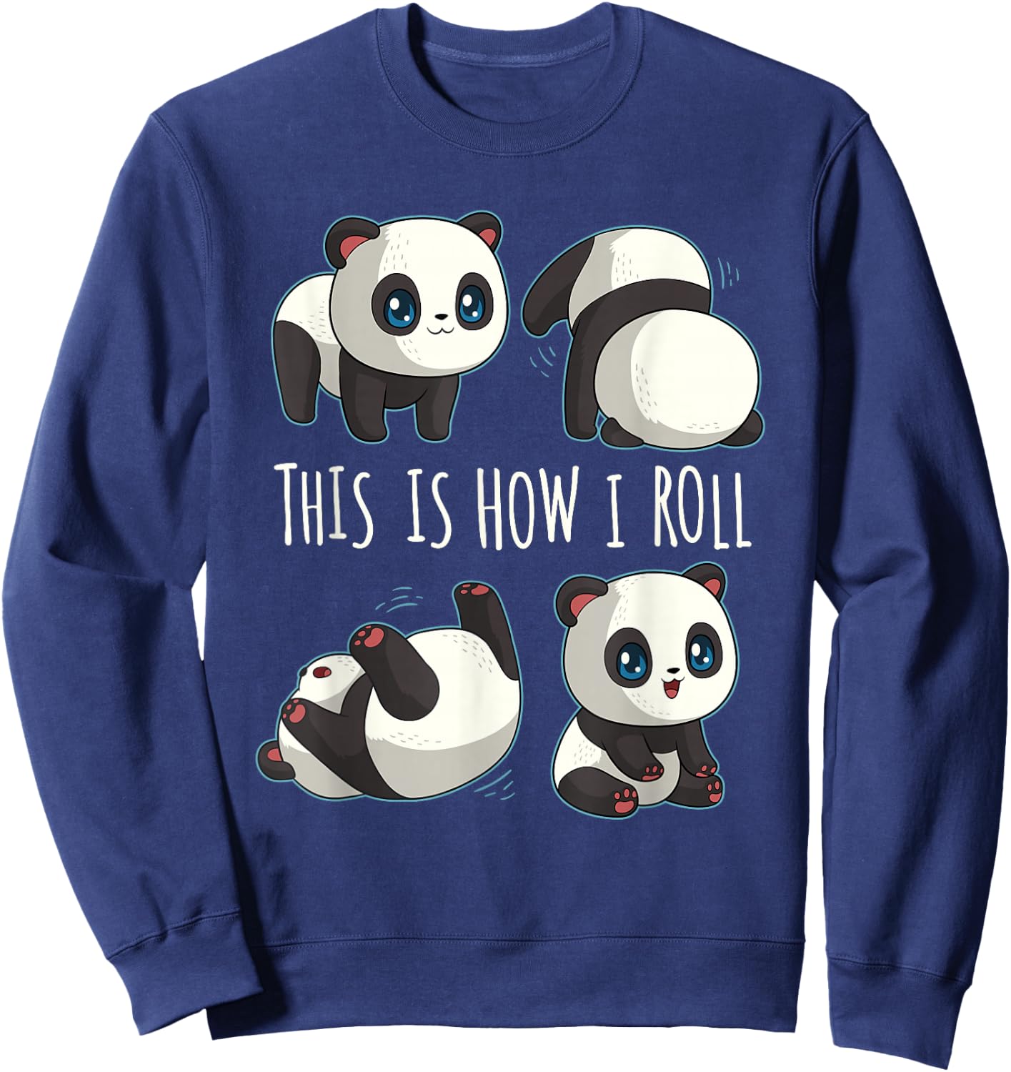 Cute Panda Shirts for Girls Little Bear Panda Gifts Sweatshirt - Sweatshirt | Navy