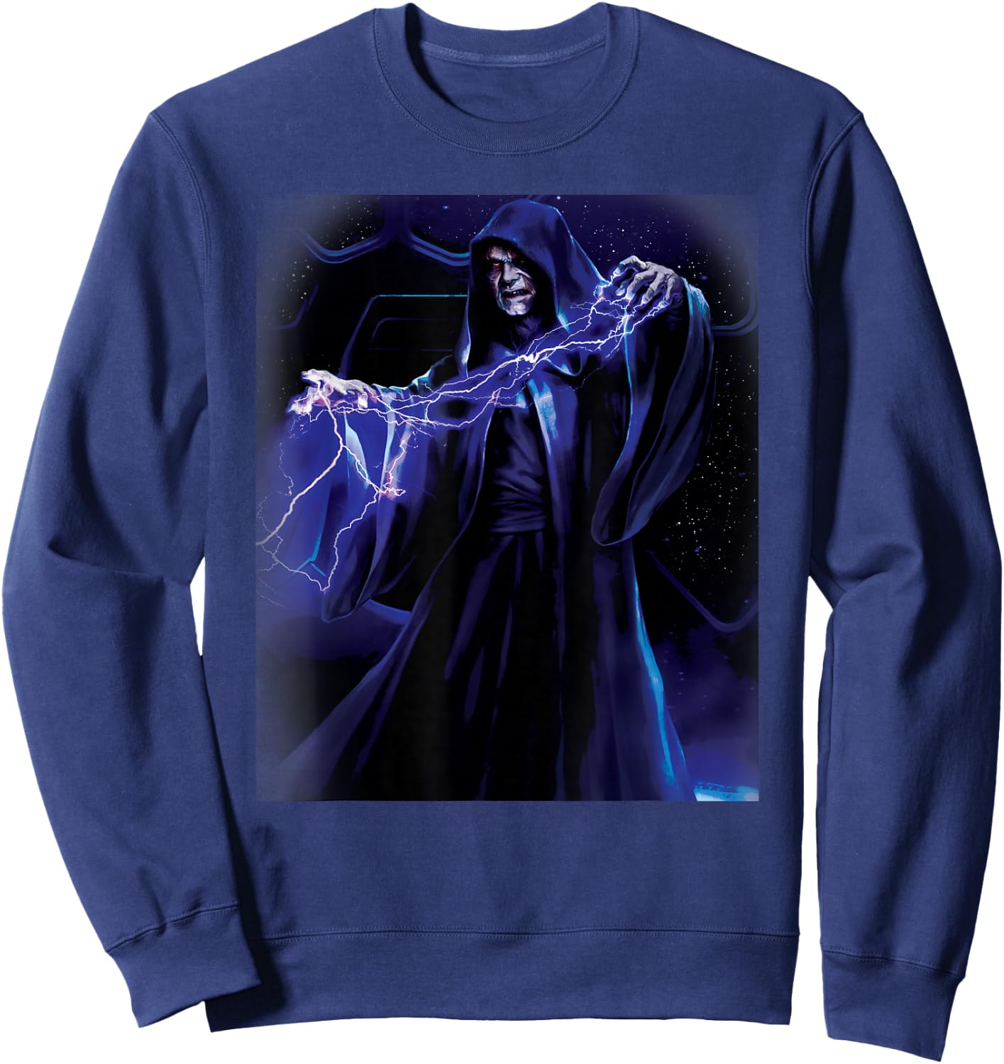 Star Wars Emperor Palpatine Darth Sidious Force Lightning Sweatshirt - Sweatshirt | Navy