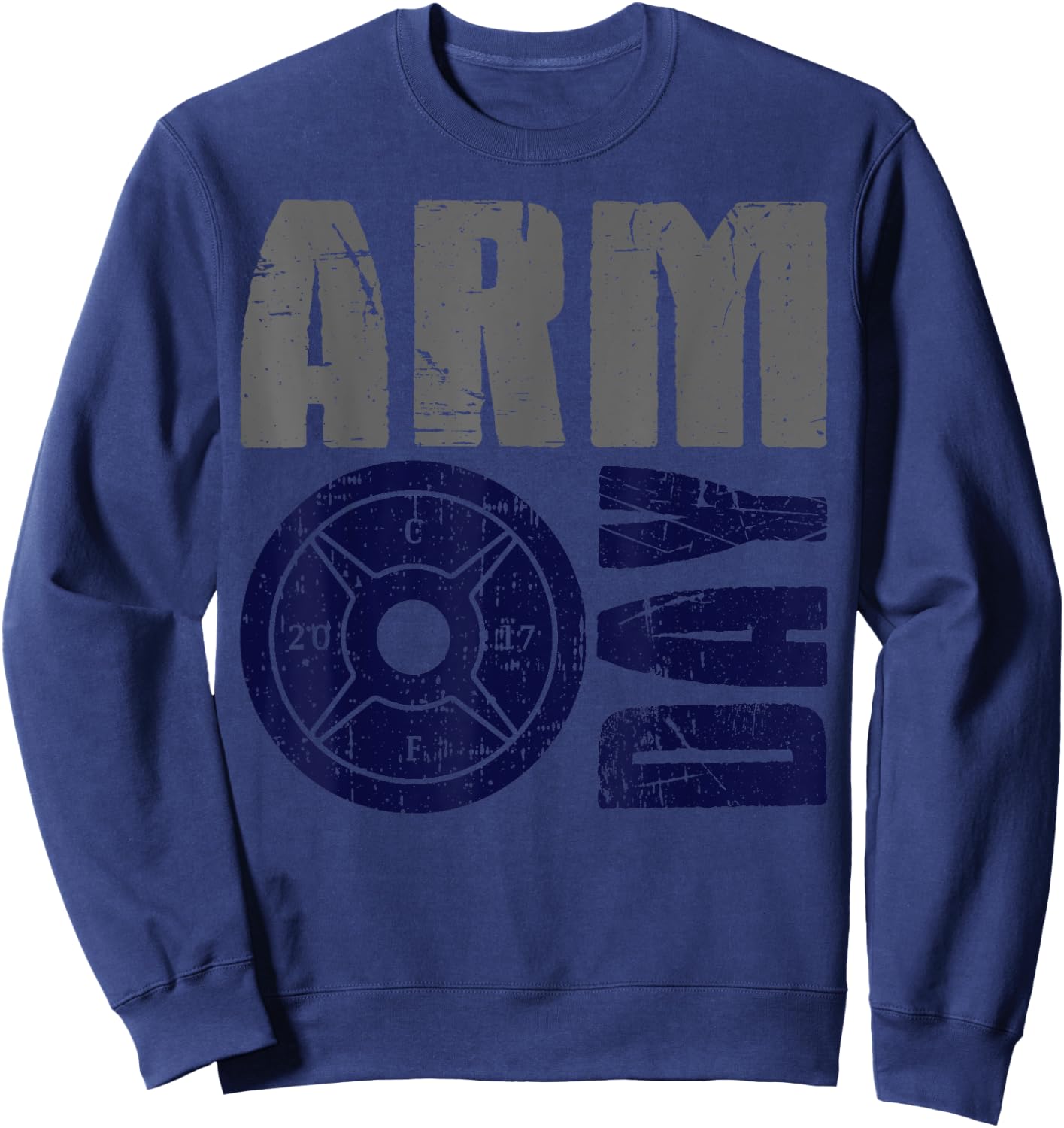Arm Day Biceps and Triceps Gym Rat Sweatshirt - Sweatshirt | Navy