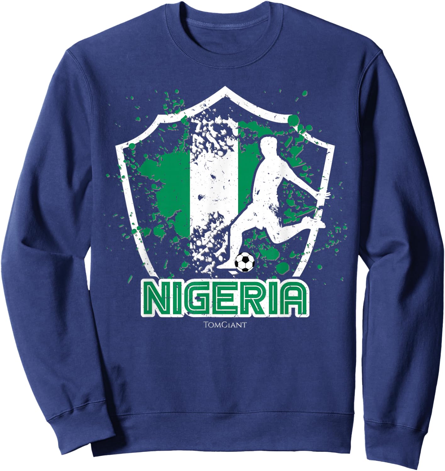 Soccer Football Nigeria Nigerian World National Game Gift Sweatshirt - Sweatshirt | Navy