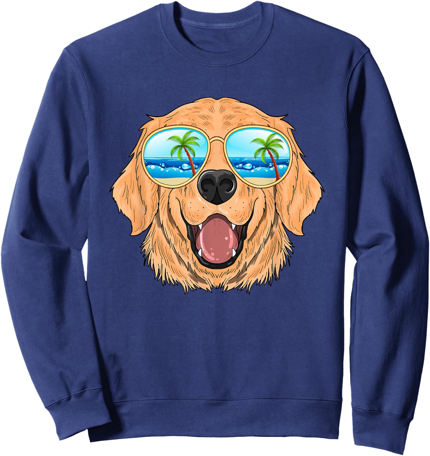 Cute funny Labrador golden retriever gifts for Sweatshirt - Sweatshirt | Navy