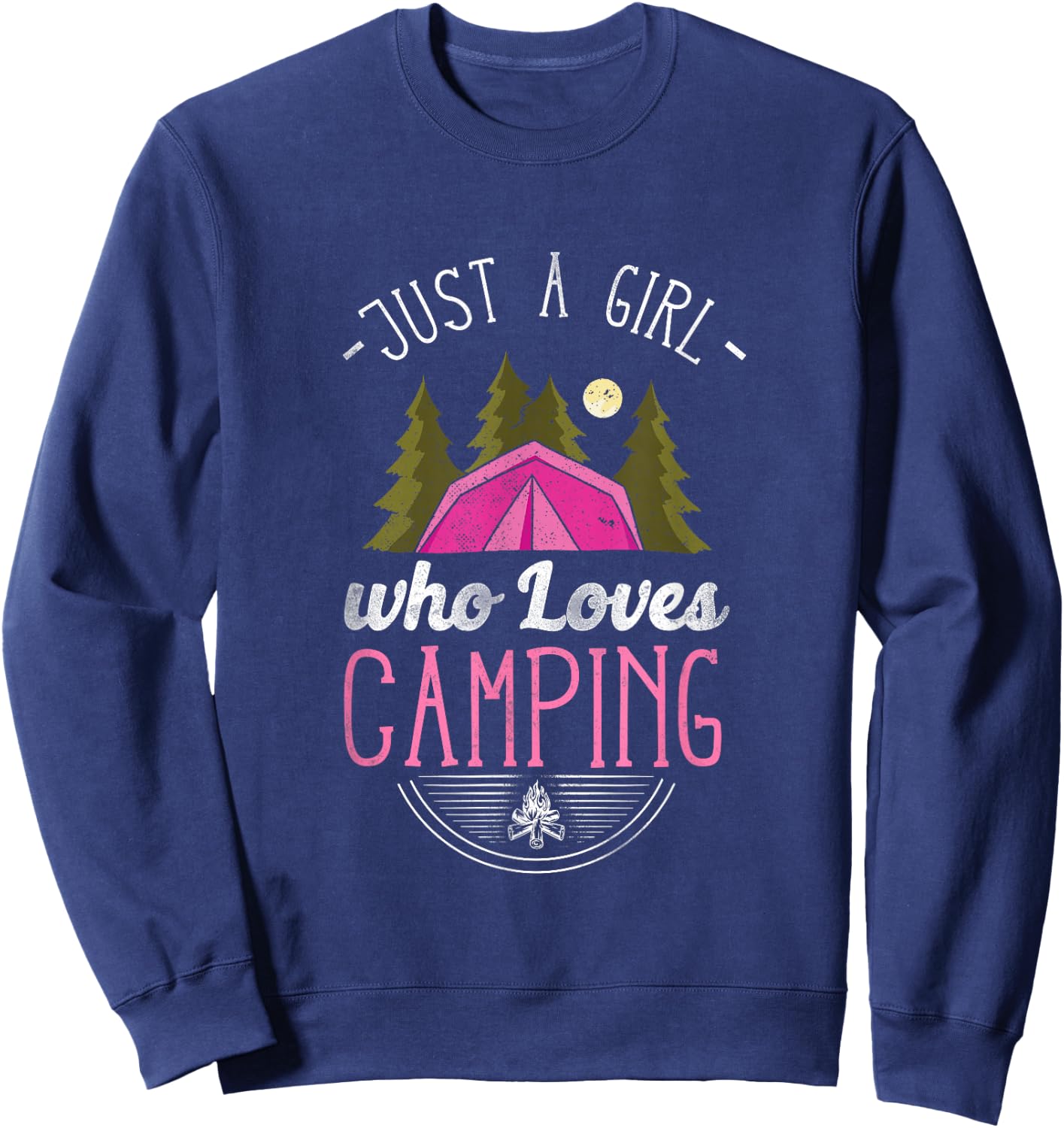 Just A Girl Who Loves Camping Sweatshirt - Sweatshirt | Navy