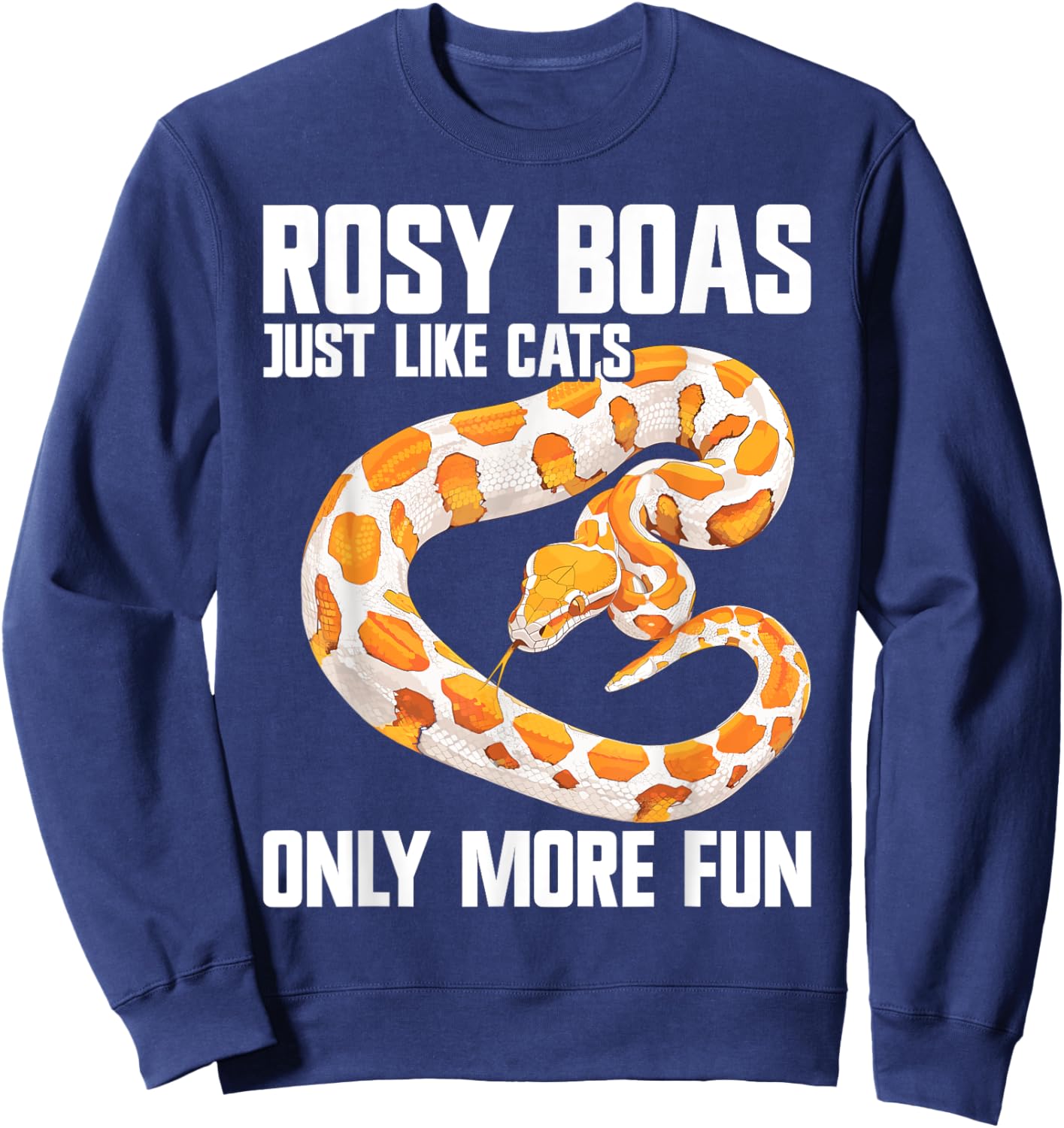 Rosy Boa Snake Accessories Plush Snake Heart Rosy Boa Sweatshirt - Sweatshirt | Navy