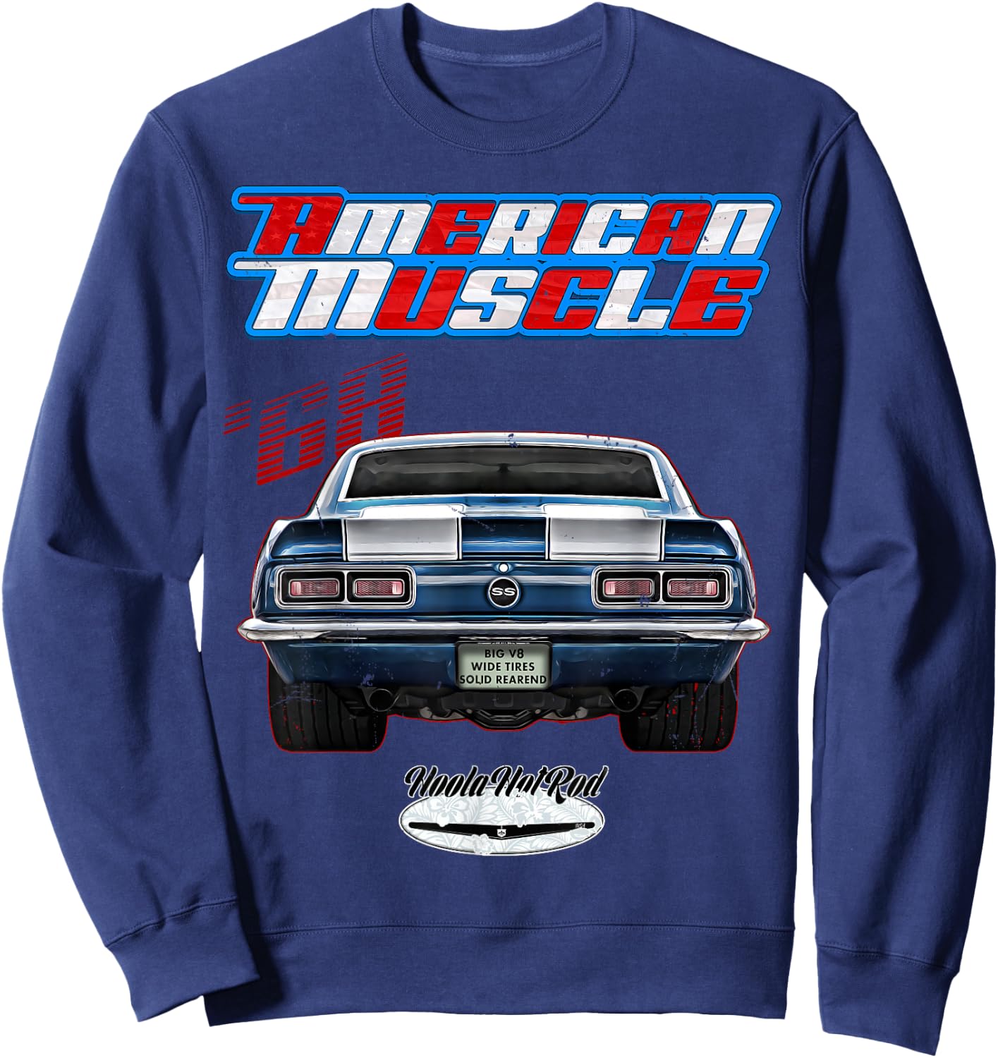1968 F-Body,SS,RS,Z/28,Z28,Muscle Car,Drag Car,Hoola Hotrod Sweatshirt - Sweatshirt | Navy