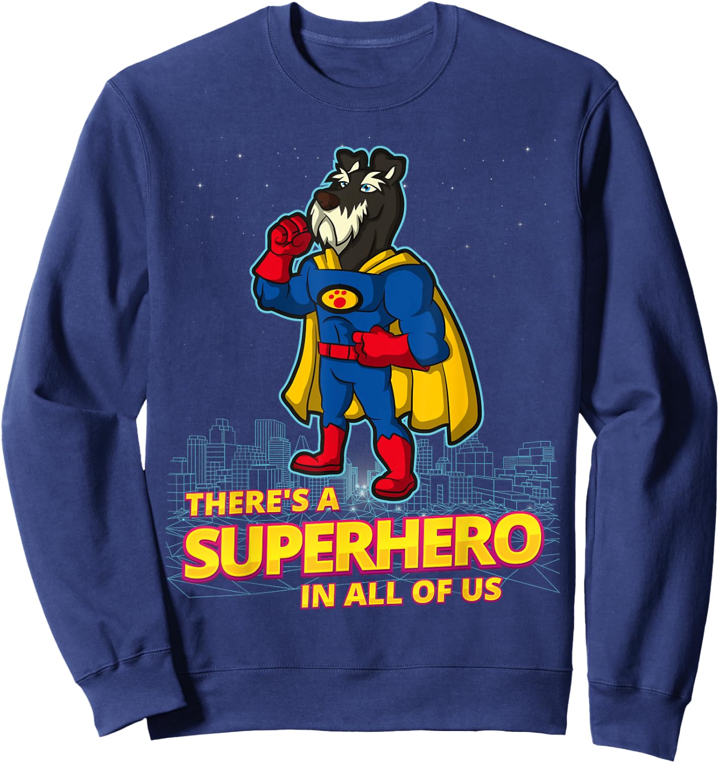 Schnauzer Standard Miniature & Giant-Schnauzer Dog Women Kids Sweatshirt - Sweatshirt | Navy