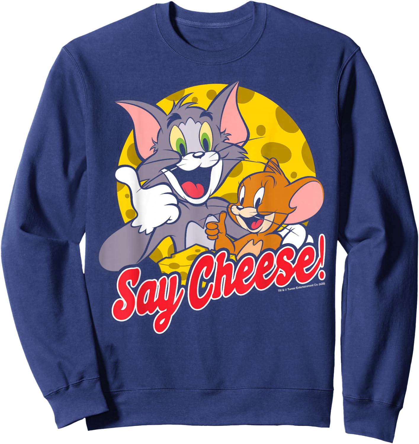 Tom and Jerry Say Cheese Portrait Sweatshirt - Sweatshirt | Navy