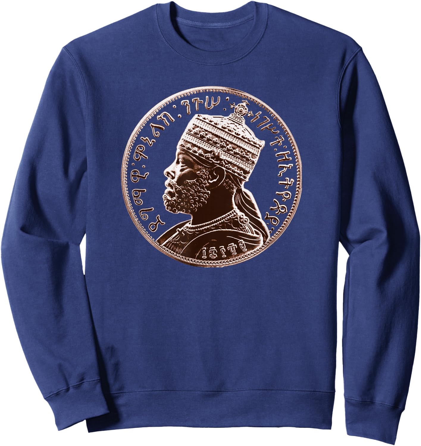 Menelik II Emperor of Ethiopia Sweatshirt - Sweatshirt | Navy