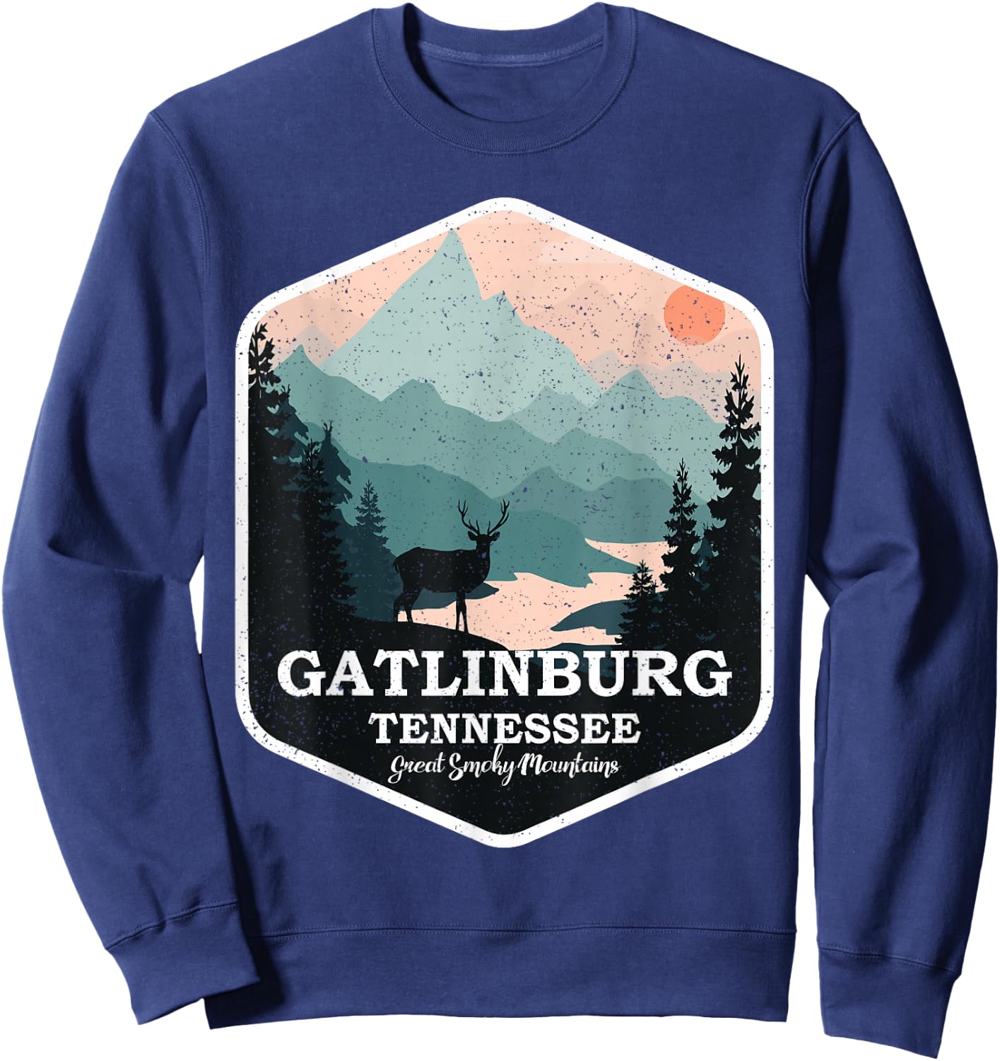 Gatlinburg Tennessee Great Smoky Mountains Hiking Souvenir Sweatshirt - Sweatshirt | Navy