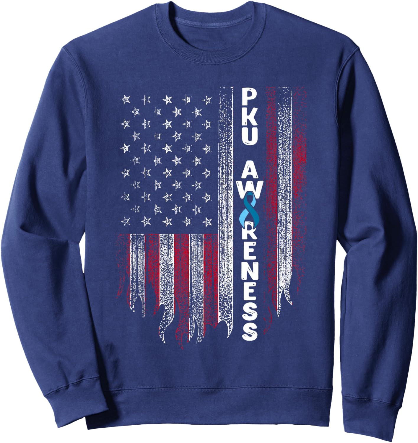 Phenylketonuria PKU Strong Warrior Inspiring Awareness Sweatshirt - Sweatshirt | Navy