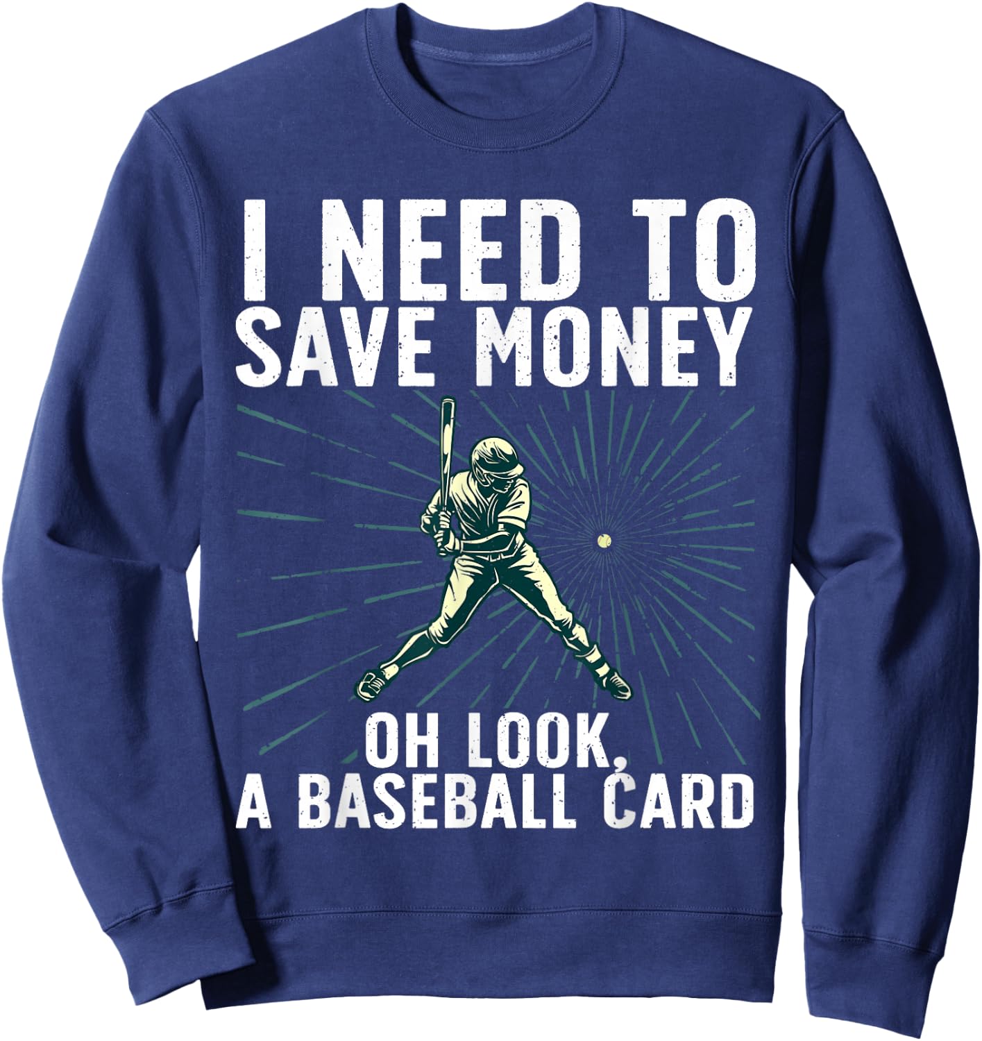 Cool Baseball Card Women Baseball Card Collecting Sweatshirt - Sweatshirt | Navy