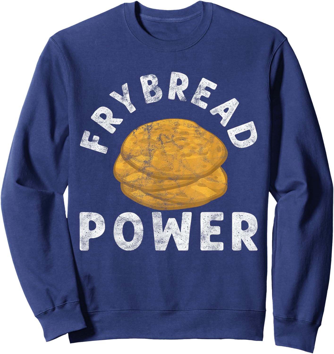 vintage Frybread Power Gift Native American Indian Taco Sweatshirt - Sweatshirt | Navy
