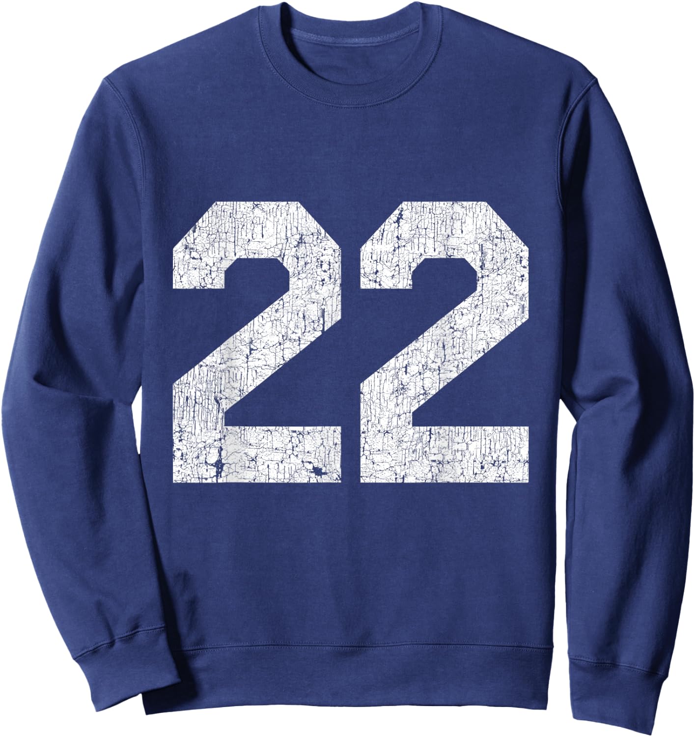 #22 Jersey Uniform Varsity Sports Number, 22nd Birthday Sweatshirt - Sweatshirt | Navy
