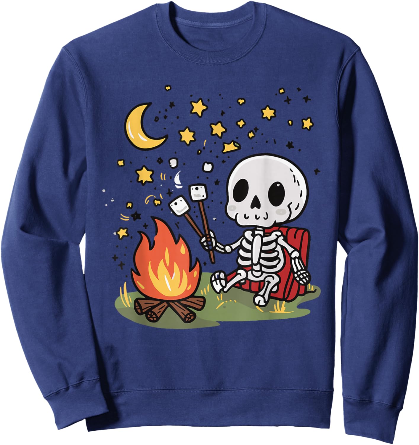Skeleton Camping Sweatshirt - Sweatshirt | Navy
