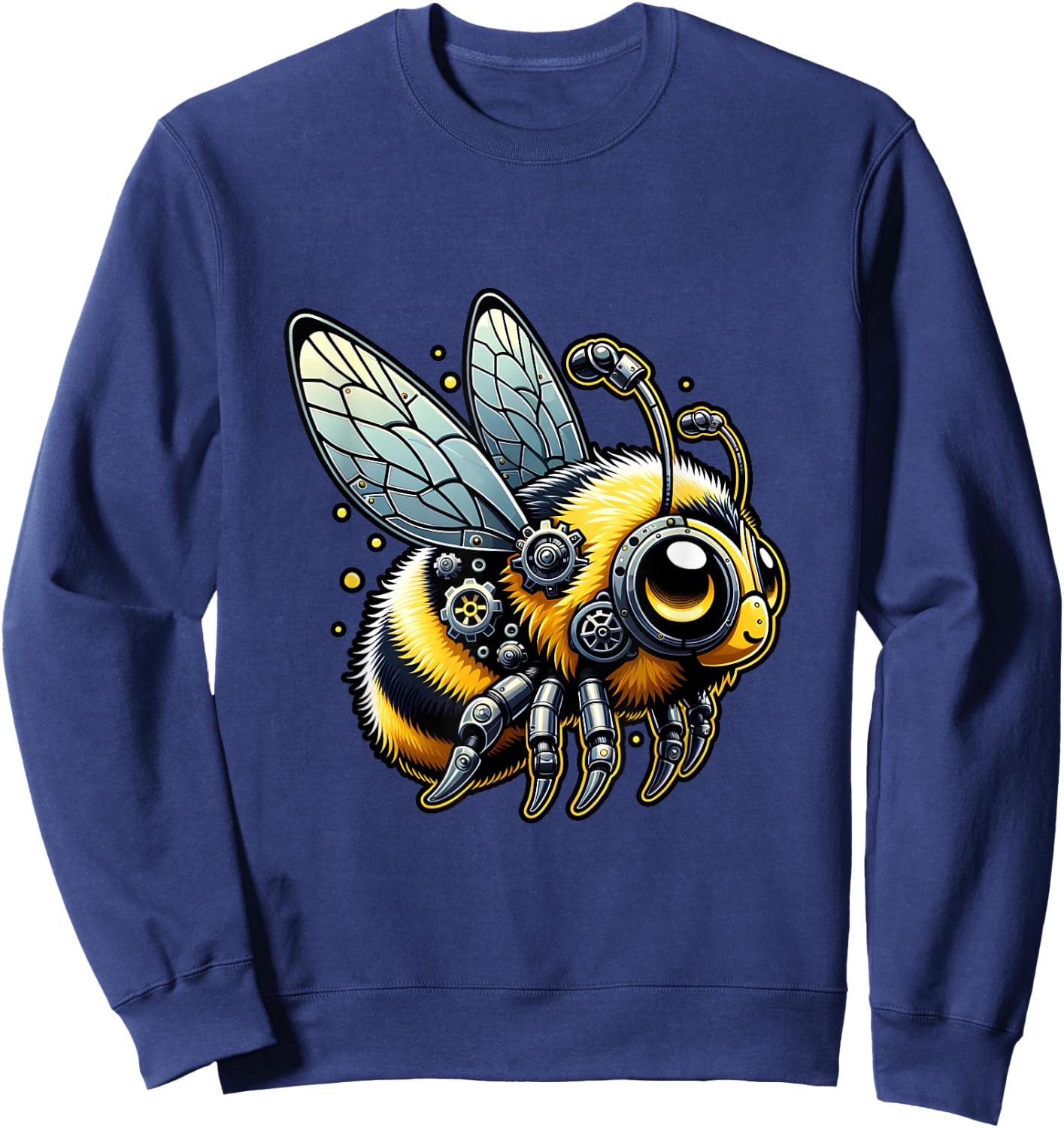 Bee Robots Robotics Engineering Technology Programmer Sweatshirt - Sweatshirt | Navy