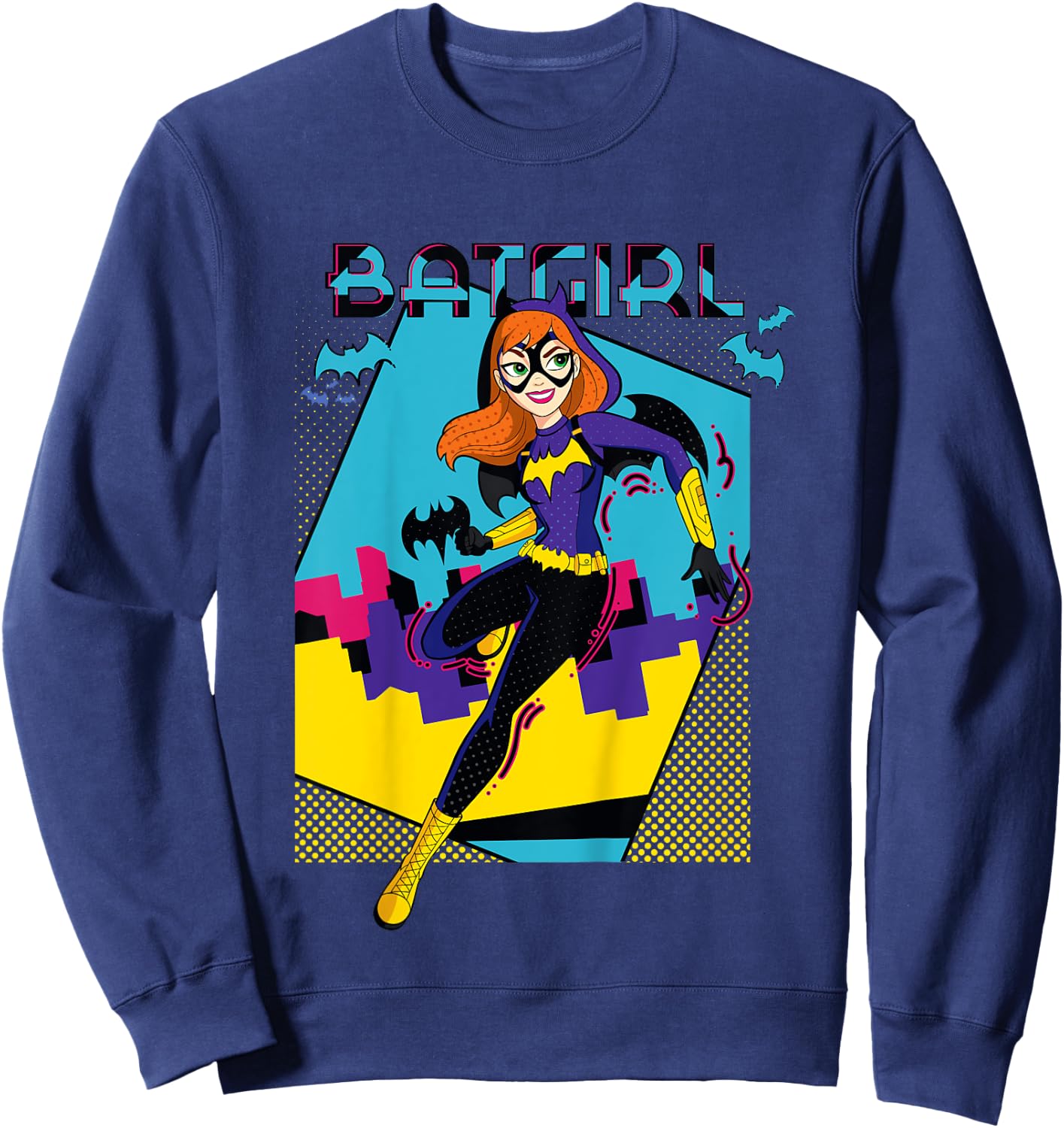 DC Kids Super Hero Girls Batgirl Pop Wow Framed Sweatshirt - Sweatshirt | Navy