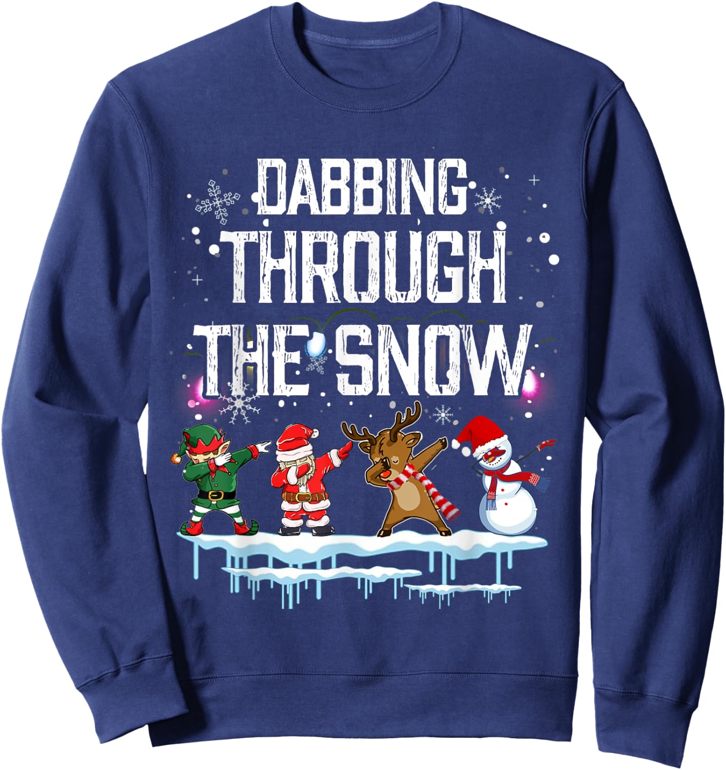 Santa Dabbing Through the Snow Sweatshirt - Sweatshirt | Navy