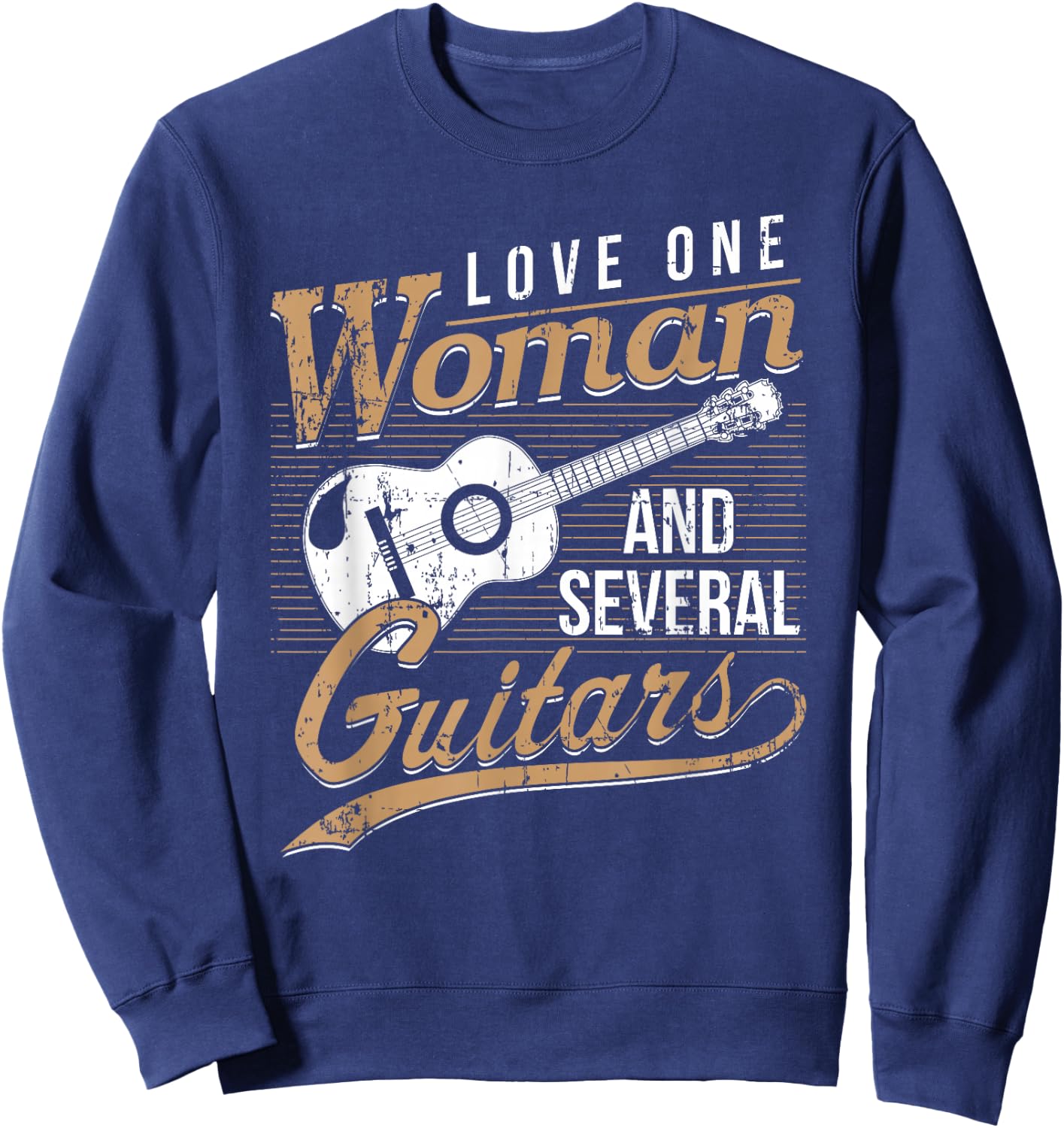 Funny Guitar Lovers Guitarist Musician Band Playing Gifts Small Sweatshirt - Sweatshirt | Navy