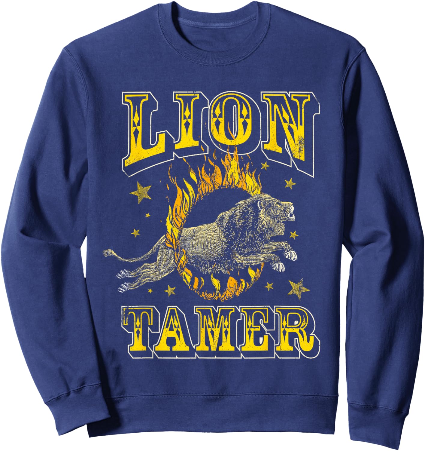 Circus Staff Lion Tamer Vintage Carnival Costume Theme Party Sweatshirt - Sweatshirt | Navy