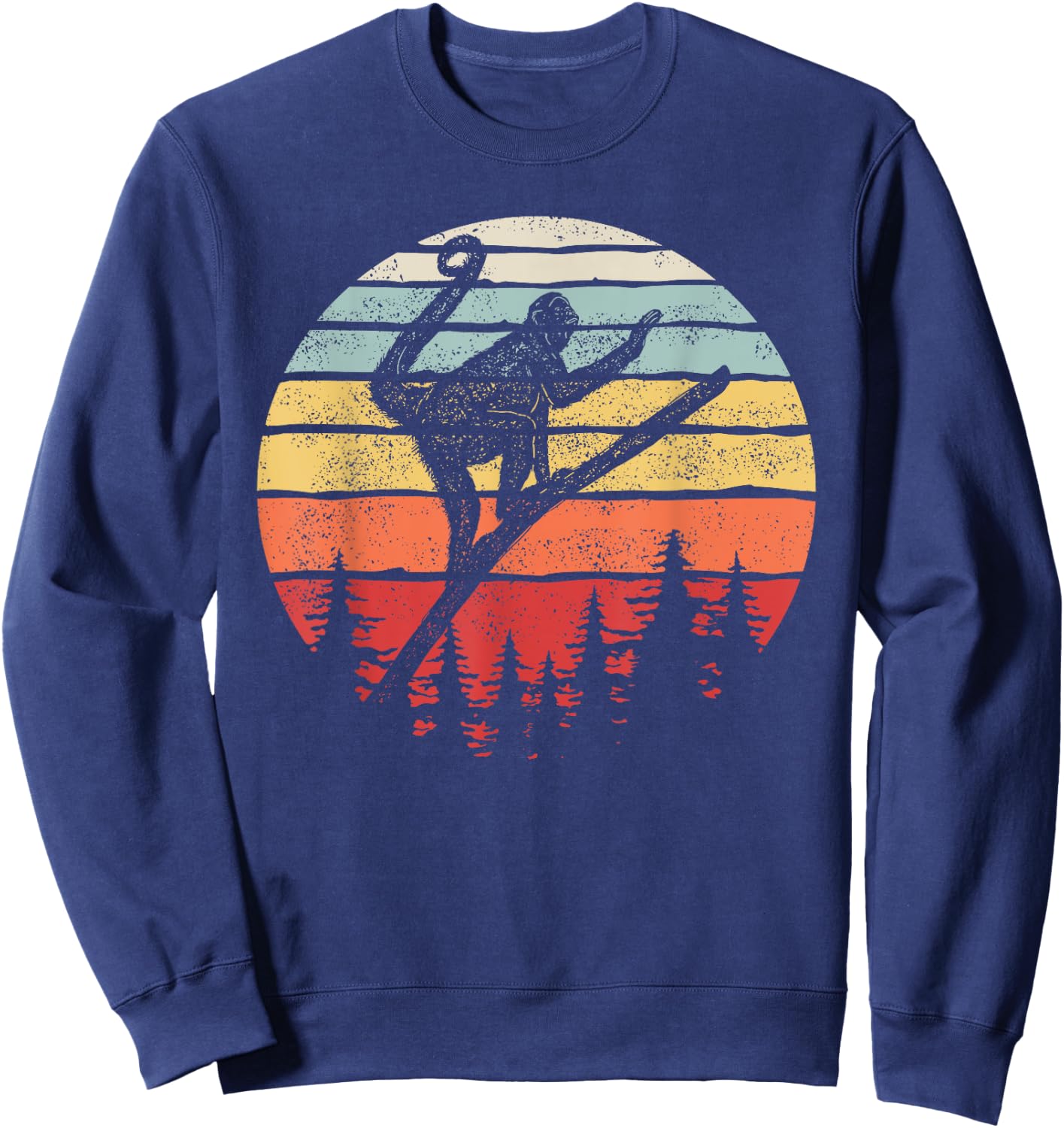 Vintage Retro Spider Monkey Sweatshirt - Sweatshirt | Navy