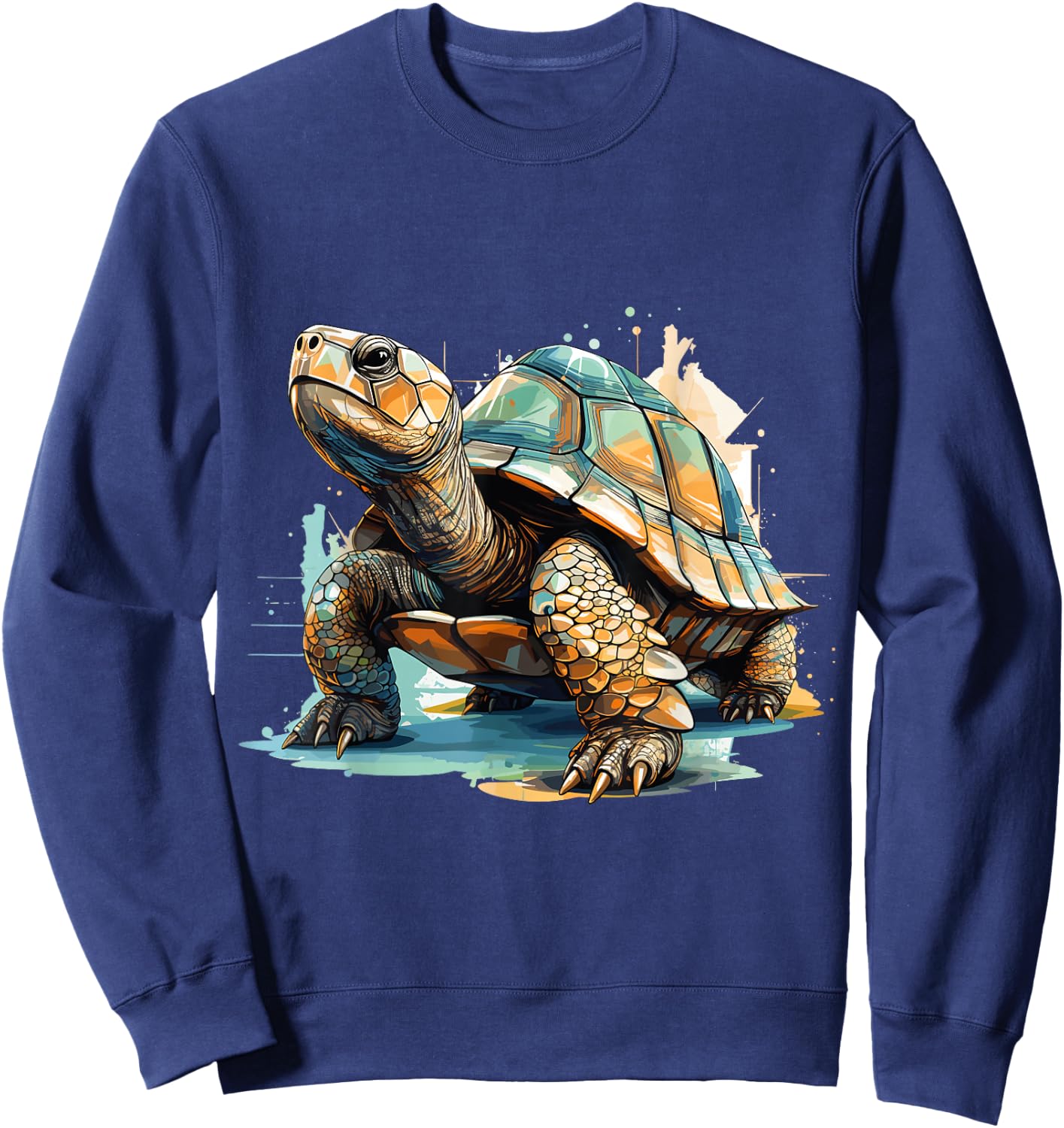 Sea Turtle in the Ocean, Turtles Lover Sweatshirt - Sweatshirt | Navy