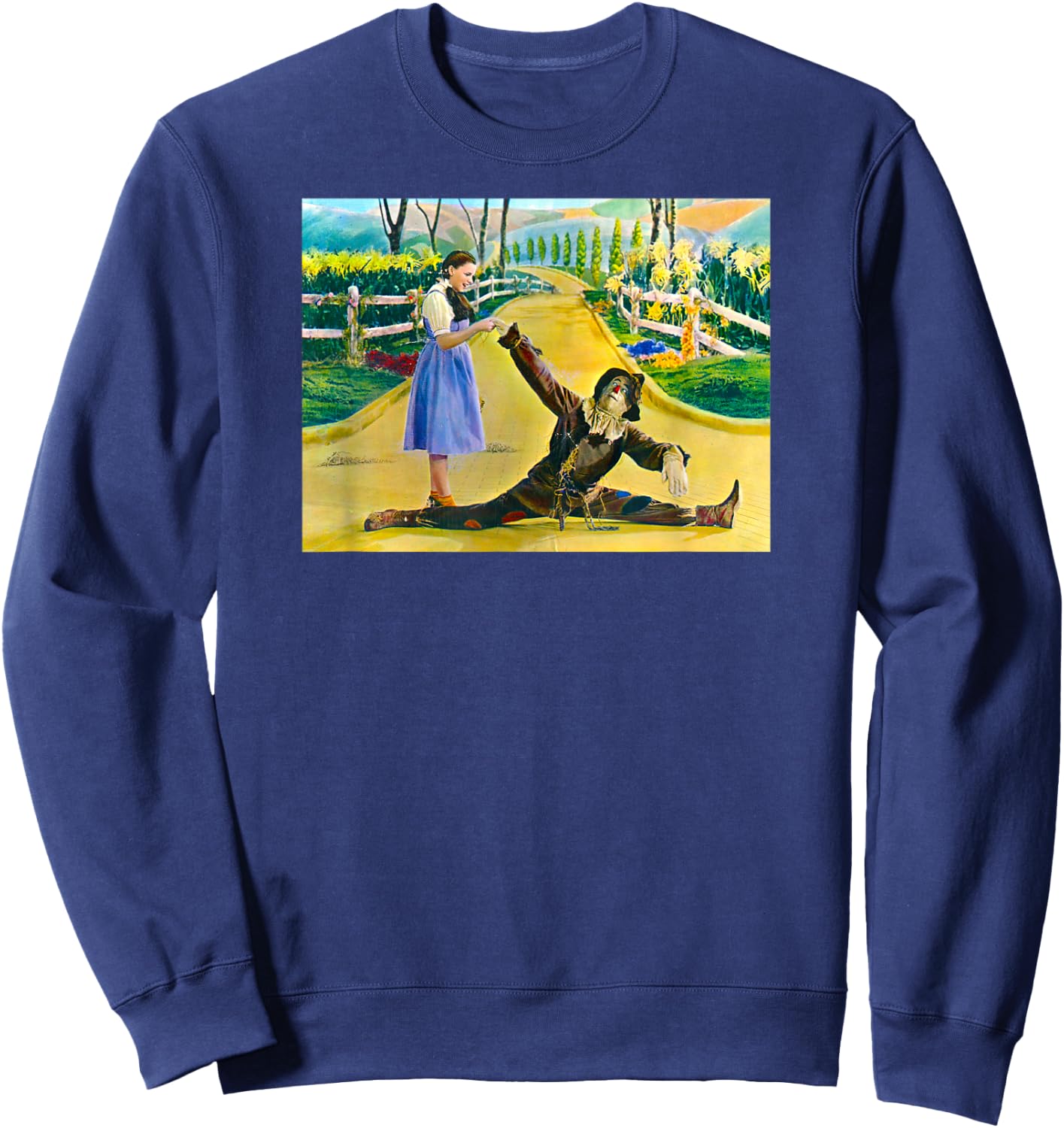 Land of Oz Dorothy Oz Scarecrow Vintage Wizard of OZ Poster Sweatshirt - Sweatshirt | Navy