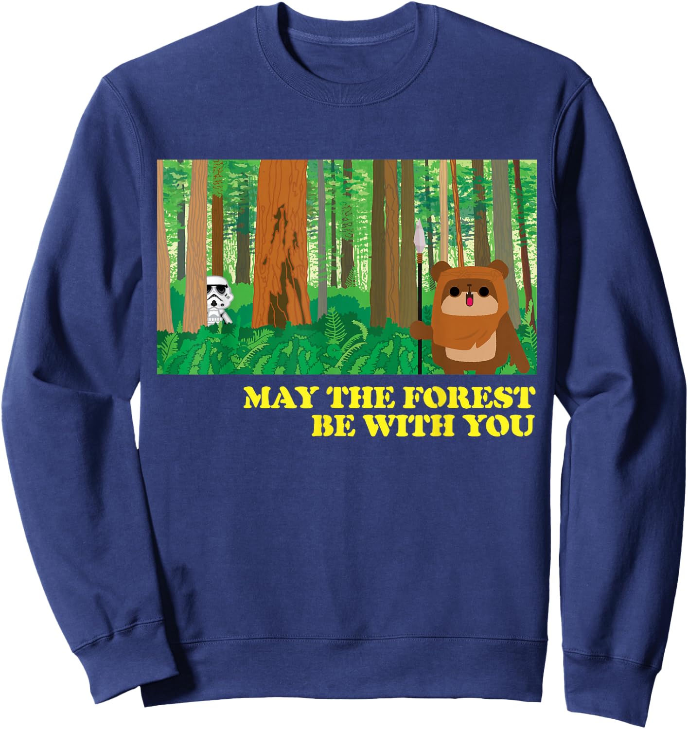 Star Wars Ewok May the Forest Be With You Sweatshirt - Sweatshirt | Navy