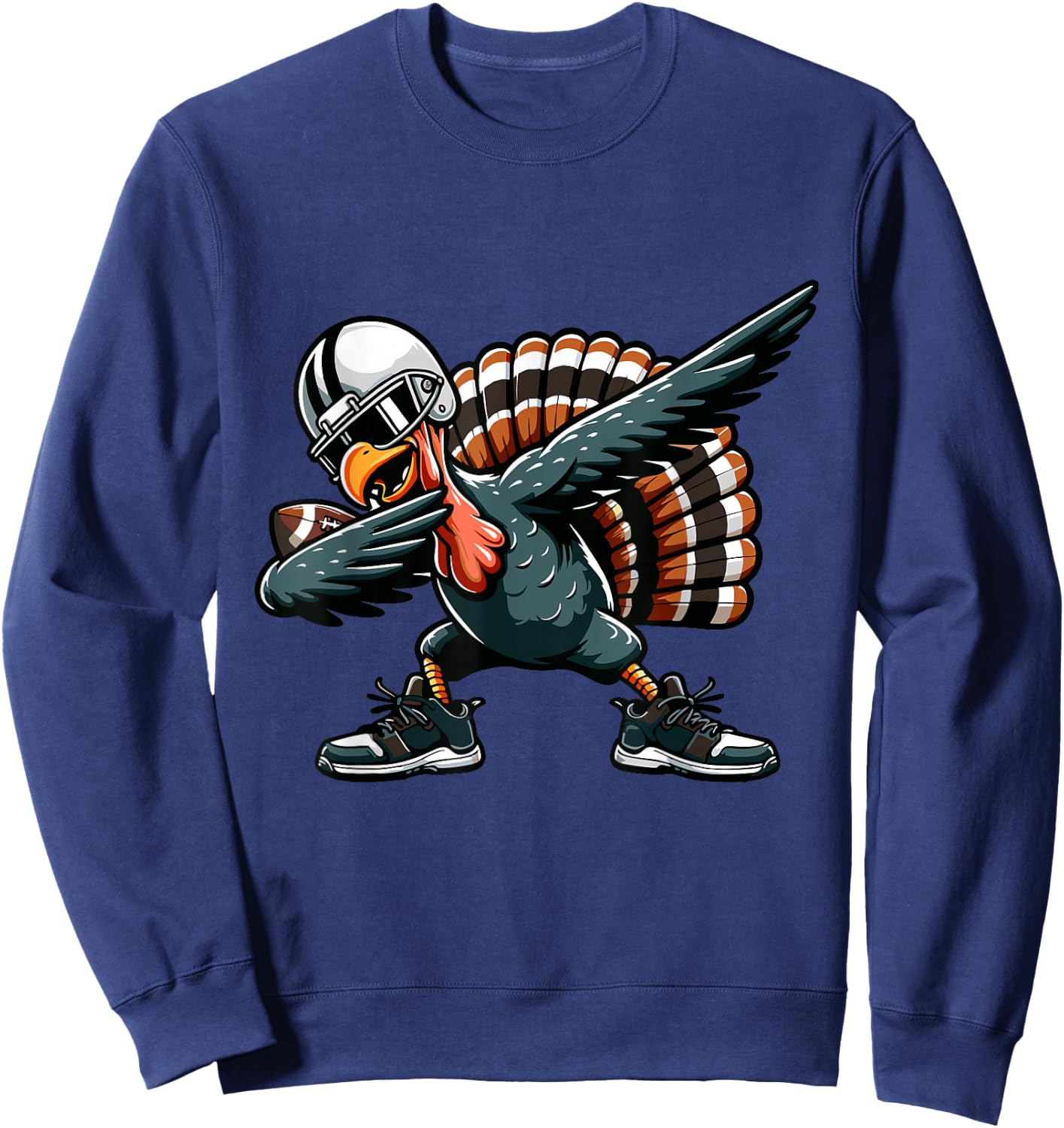 Dabbing Turkey Bowl Football Kids Men Boys Thanksgiving Sweatshirt - Sweatshirt | Navy