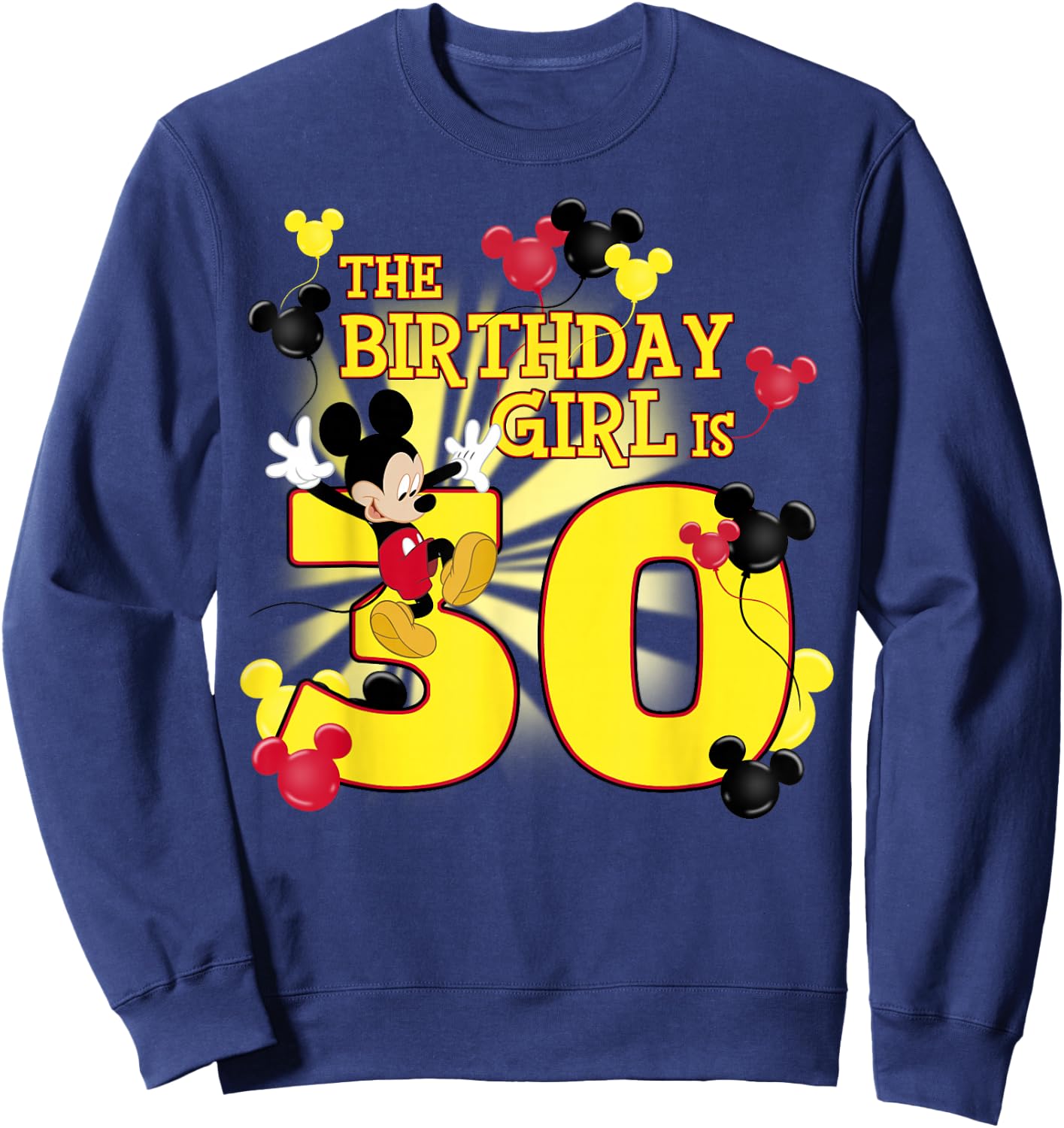 Disney Mickey and Friends Mickey 30th Birthday Girl Sweatshirt - Sweatshirt | Navy